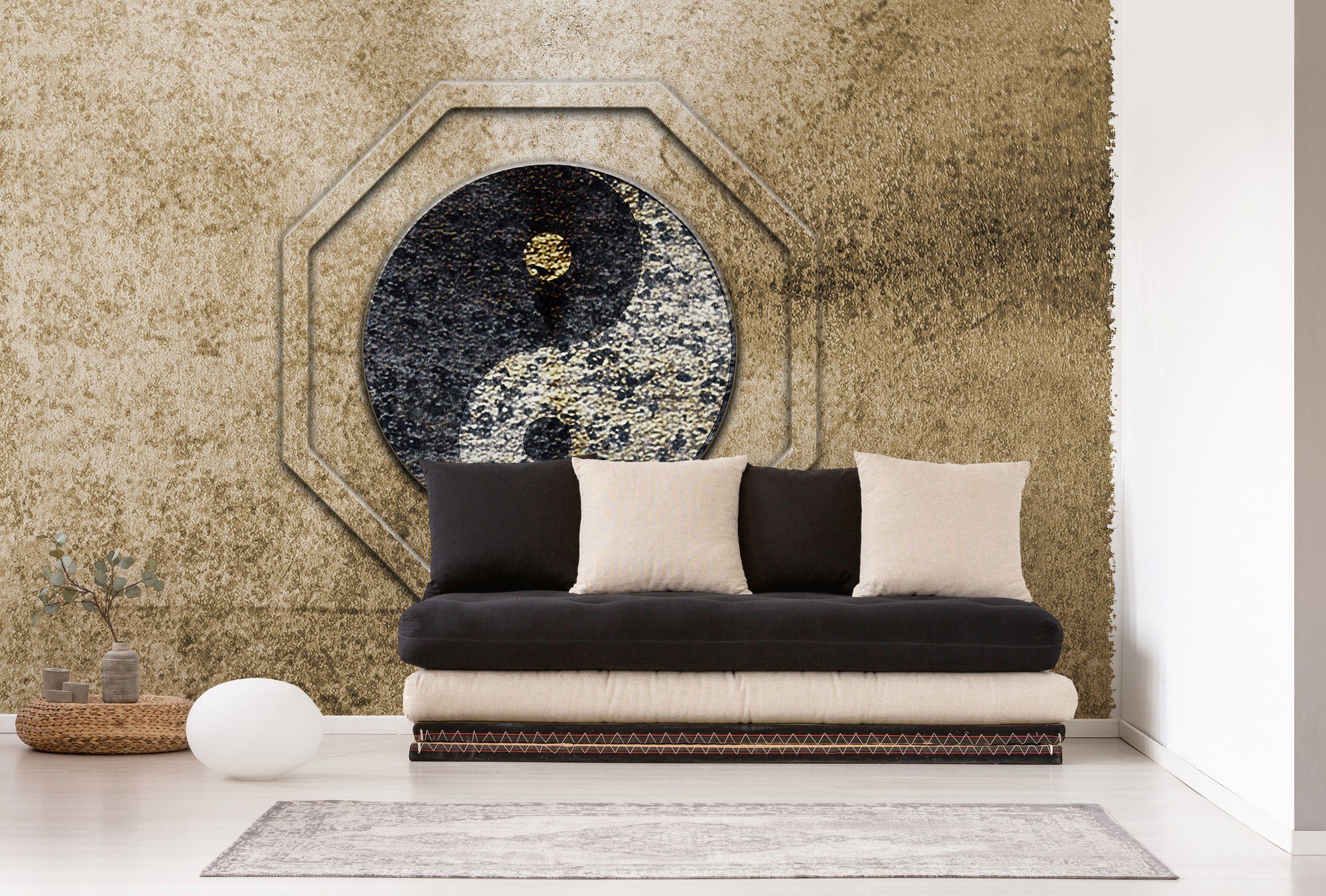 Architects Paper Fototapete Atelier 47 Yin & Yan 2, glatt, orientalisch, (4 St), Vlies, Wand, Schräge, Decke