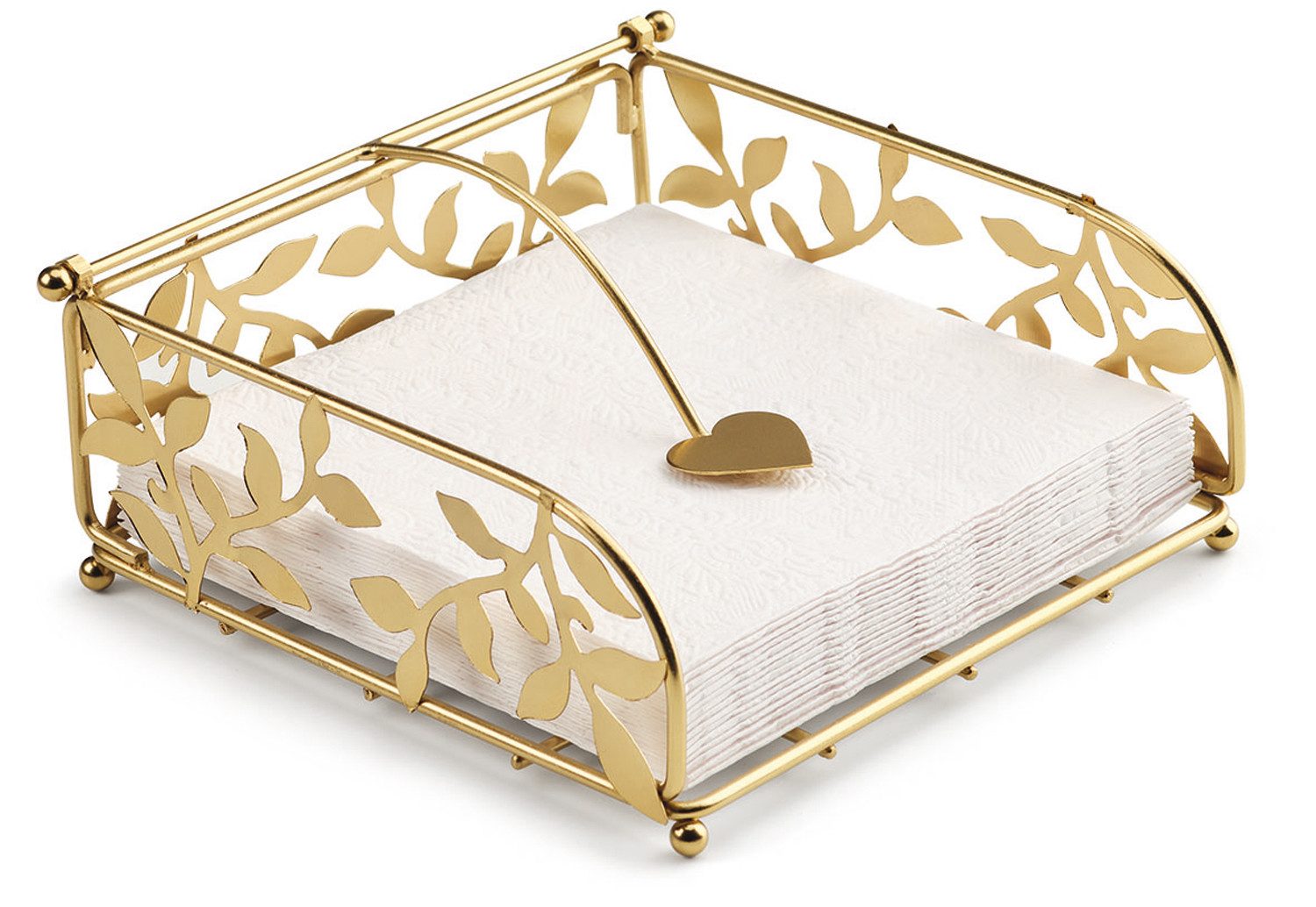 Ambiente® Serviettenhalter Sweet Serenity, Metall, (1-tlg., 1-teilig), Serviettenhalter Metall mit Haltebügel ca.18x18x7cm