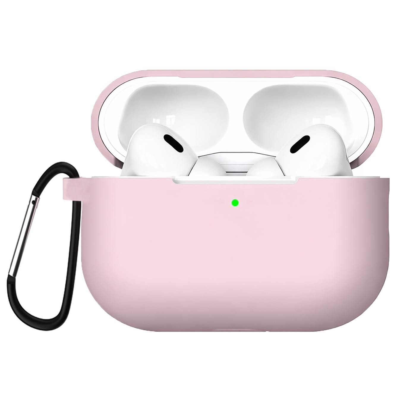 CoolGadget Kopfhörer-Schutzhülle Basic Silikon Hülle für AirPods Pro 3 Schutzhülle mit Karabiner, Soft Touch Case, stoßfest, rutschfest, 360° Schutz, kabellos ladbar