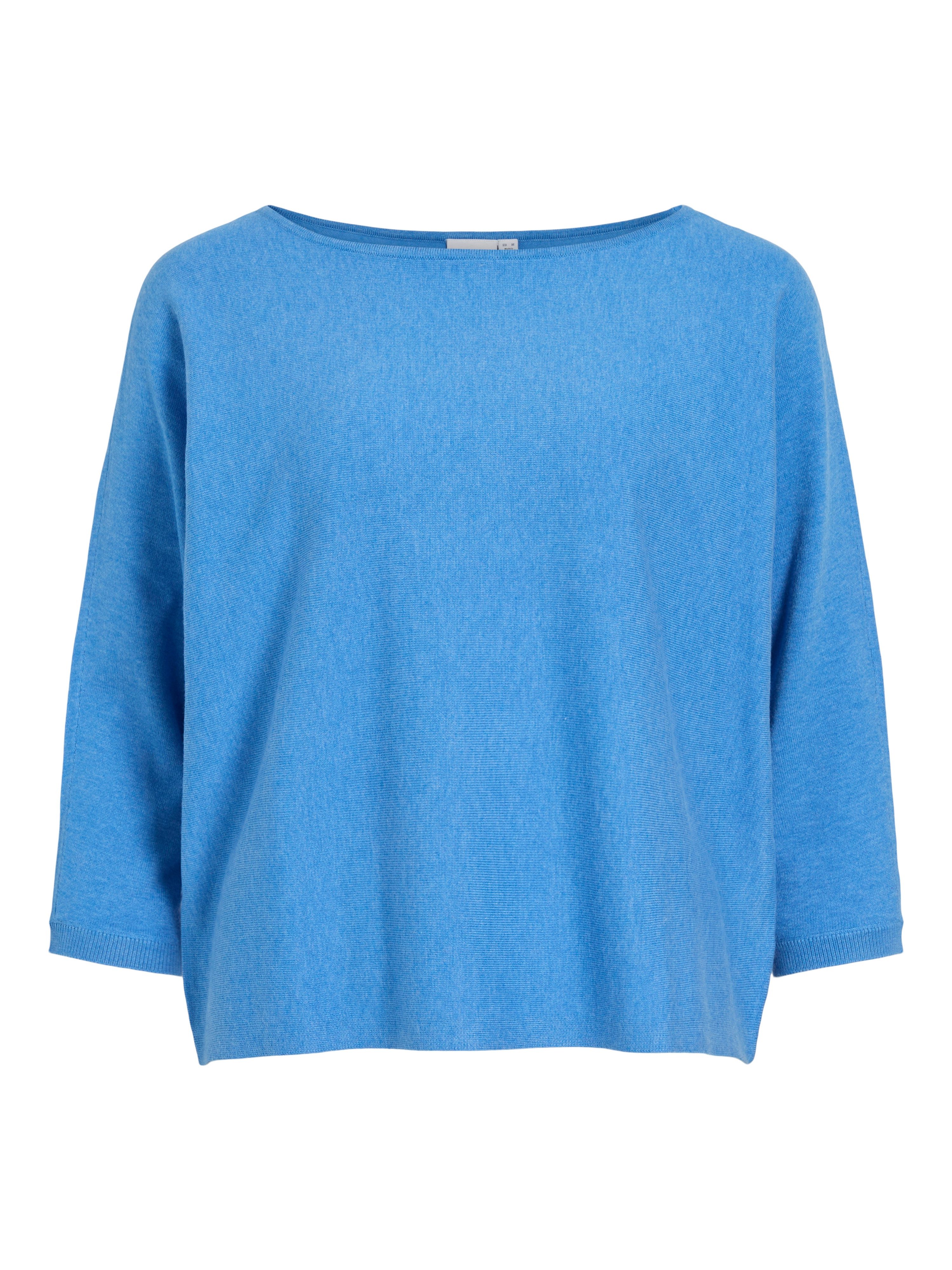 3/4 Arm-Pullover VIMALU BOATNECK 3/4 SLEEVE KNIT TOP-NOOS