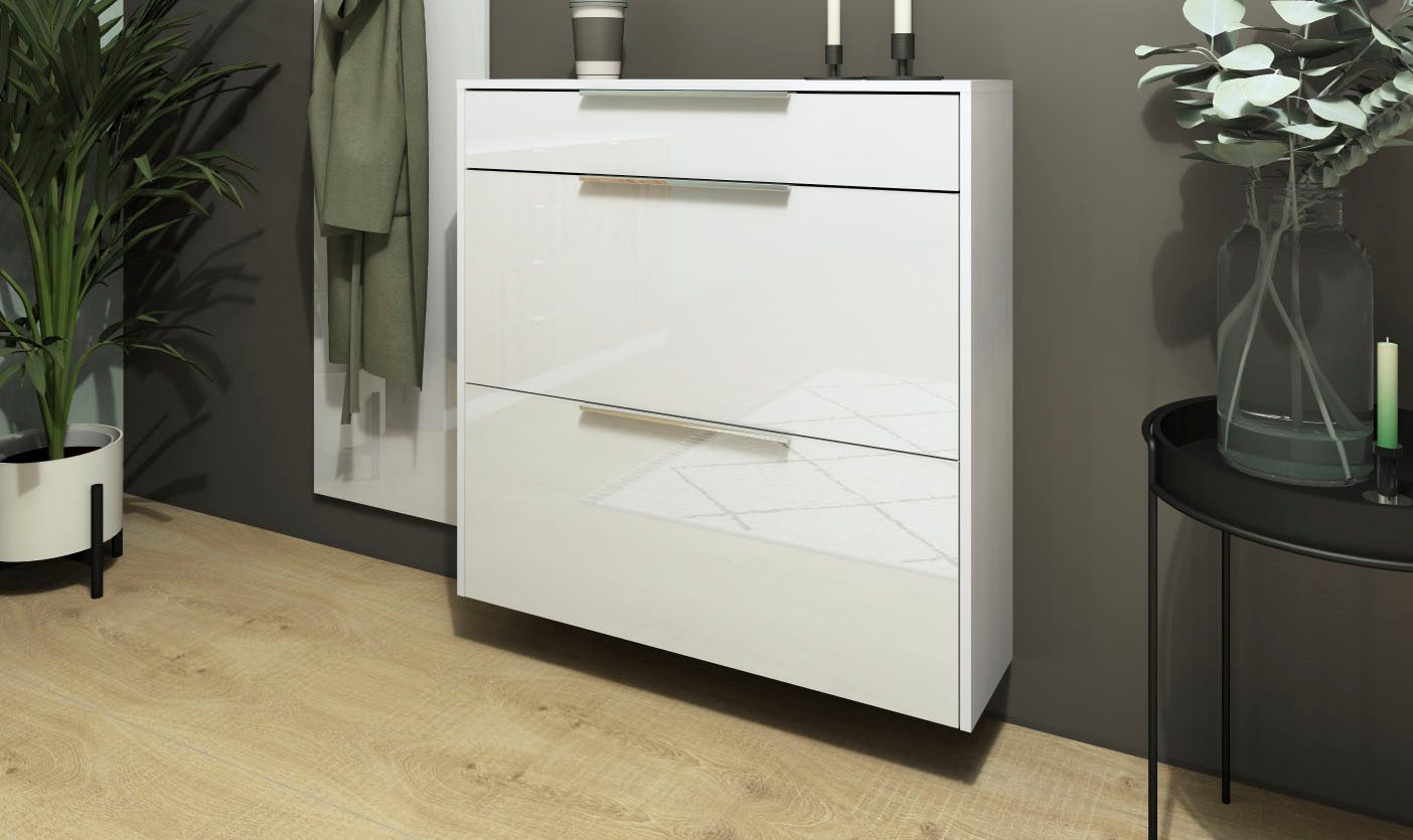 borchardt Möbel Schuhschrank Oliva Wandmontage, stehende Montage & Glasböden unter Mehr aus der Serie