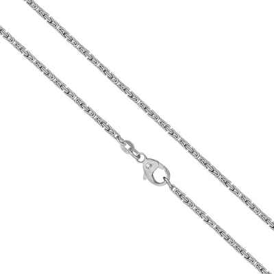 Stella-Jewellery Silberkette 925er Sterling Silber Königskette Massiv 4,00 mm, 925 Sterling Silber rhodiniert