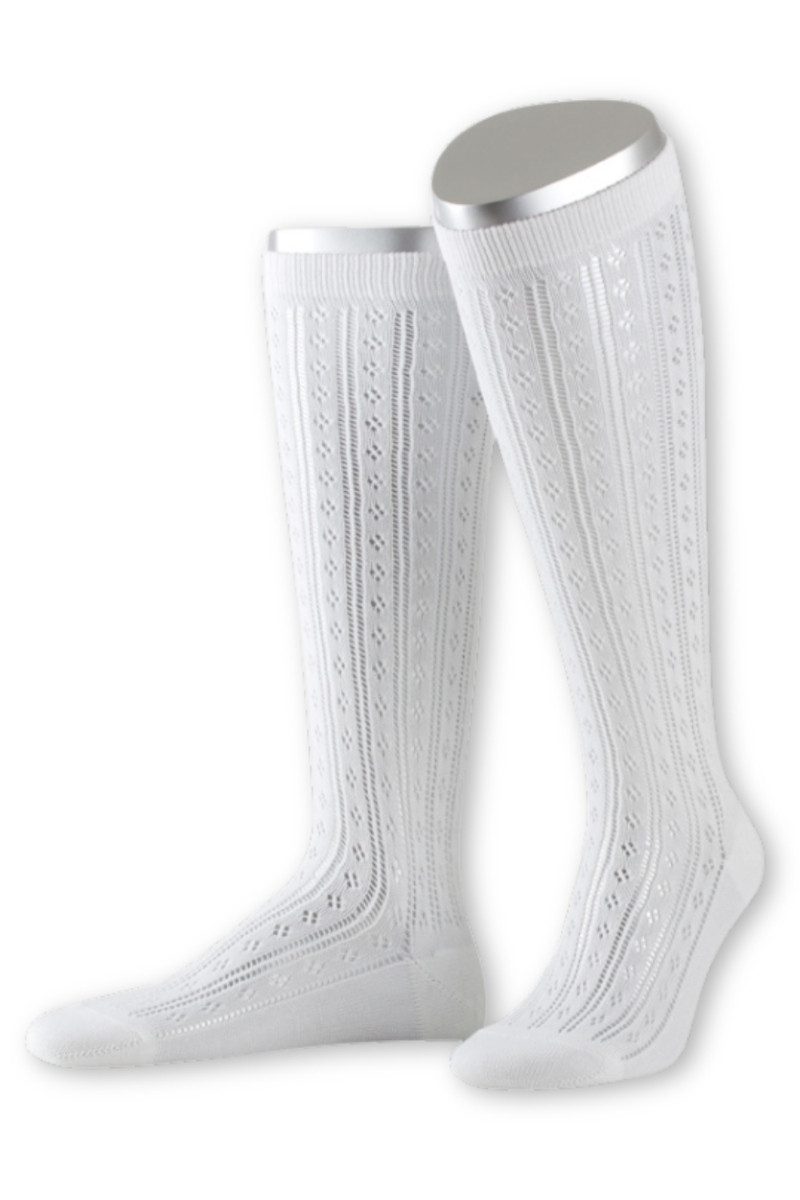 Lusana Trachtensocken Trachtenstrümpfe Damen - L6665 - schwarz, weiß günstig online kaufen