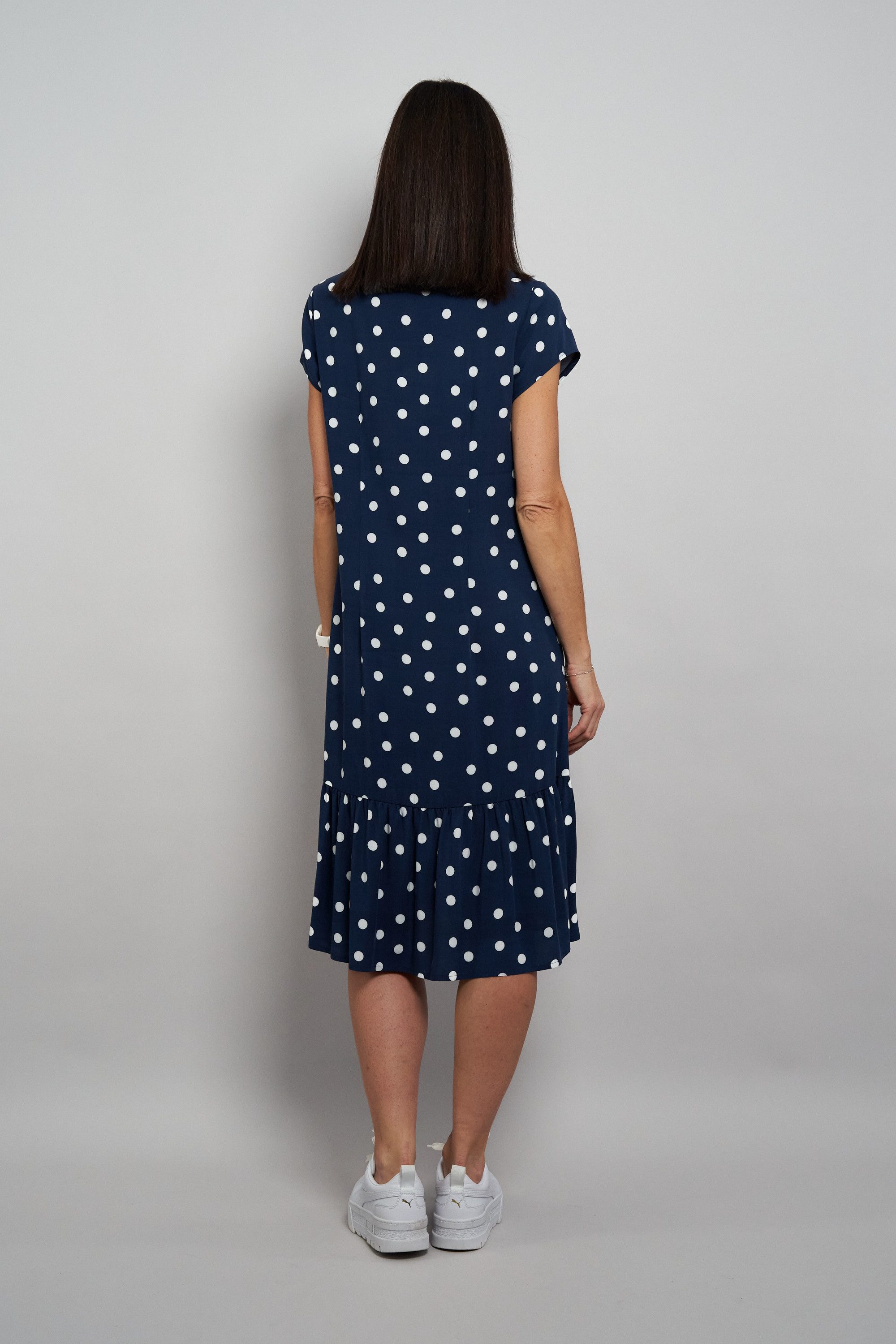 Seidel Moden Druckkleid gepunktet- aus Viskose - MADE IN GERMANY