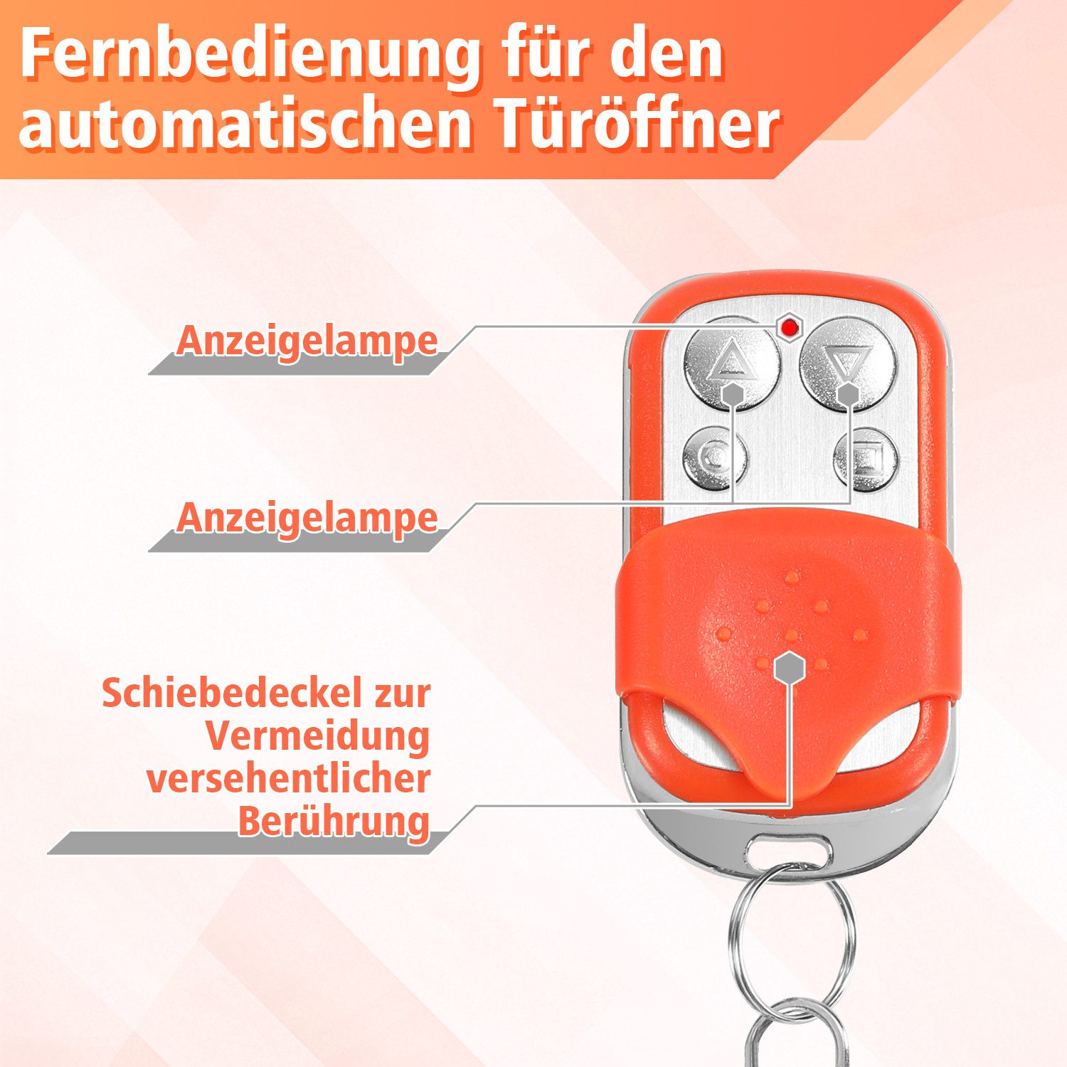 Clanmacy Schiebetorantrieb 2X Fernbedienung 433MHz Funksteuerung für Schiebetorantrieb Kit, mit Gleitschiene, (Fernbedienung), für Schiebetorantrieb