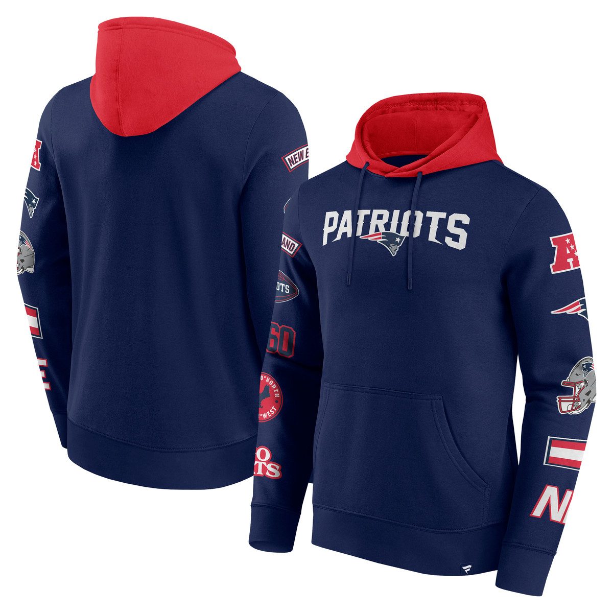 Kapuzenpullover Fanatics Hoodie New England Patriots Patched Out Fleece