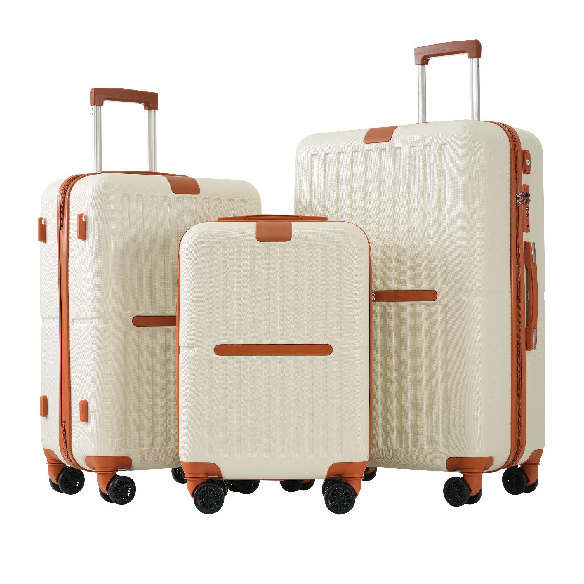 OKWISH Trolleyset Hartschalenkoffer-Set, Hartschalen-Trolley, 4 Rollen, günstig online kaufen