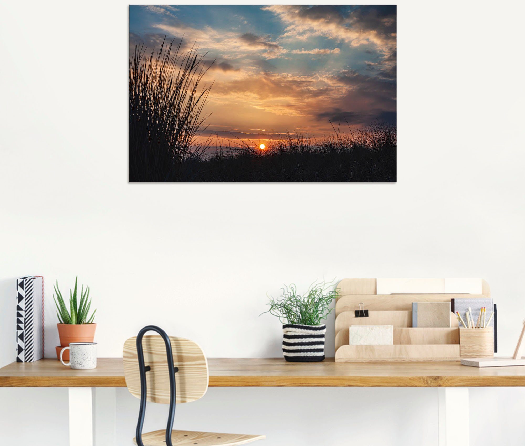 Artland Wandbild »Sonnenuntergang an der Küste Ostsee«, Bilder vom Sonnenuntergang & -aufgang (1 Stück), in vielen Größen & Produktarten - Alubild / Outdoorbild für den Außenbereich, Leinwandbild, Poster, Wandaufkleber / Wandtattoo auch für Badezimmer geeignet-kaufen
