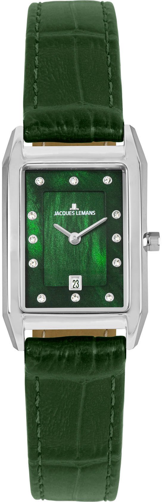 Jacques Lemans Quarzuhr Torino 1-2189D, Armbanduhr, Damenuhr, Lederarmband, günstig online kaufen