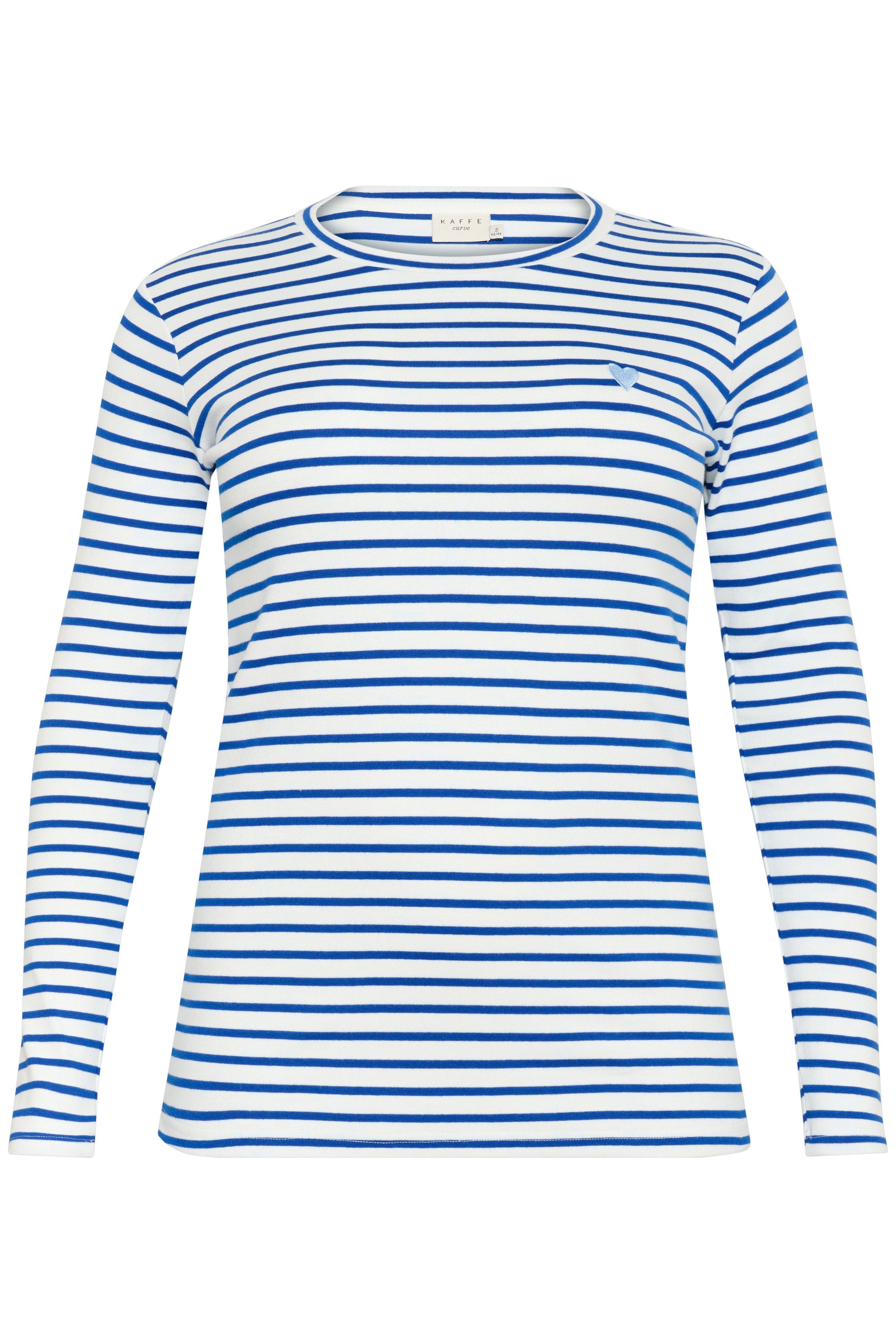 KAFFE Curve Langarmbluse Langarm-Shirt KClia Große günstig online kaufen