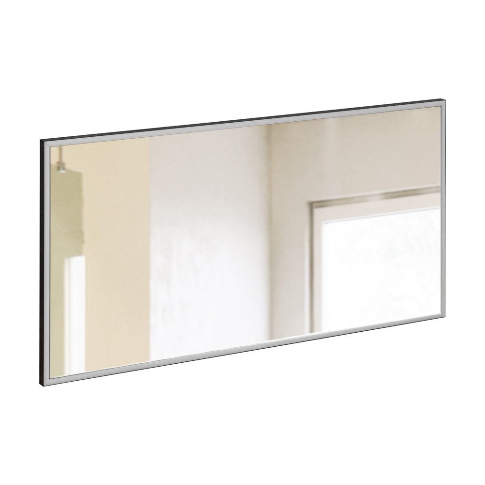Lomadox Wandspiegel MIRROR-56, Badezimmer Bad LED Spiegel matt schwarz, B/H/T ca. 123/68/3 cm