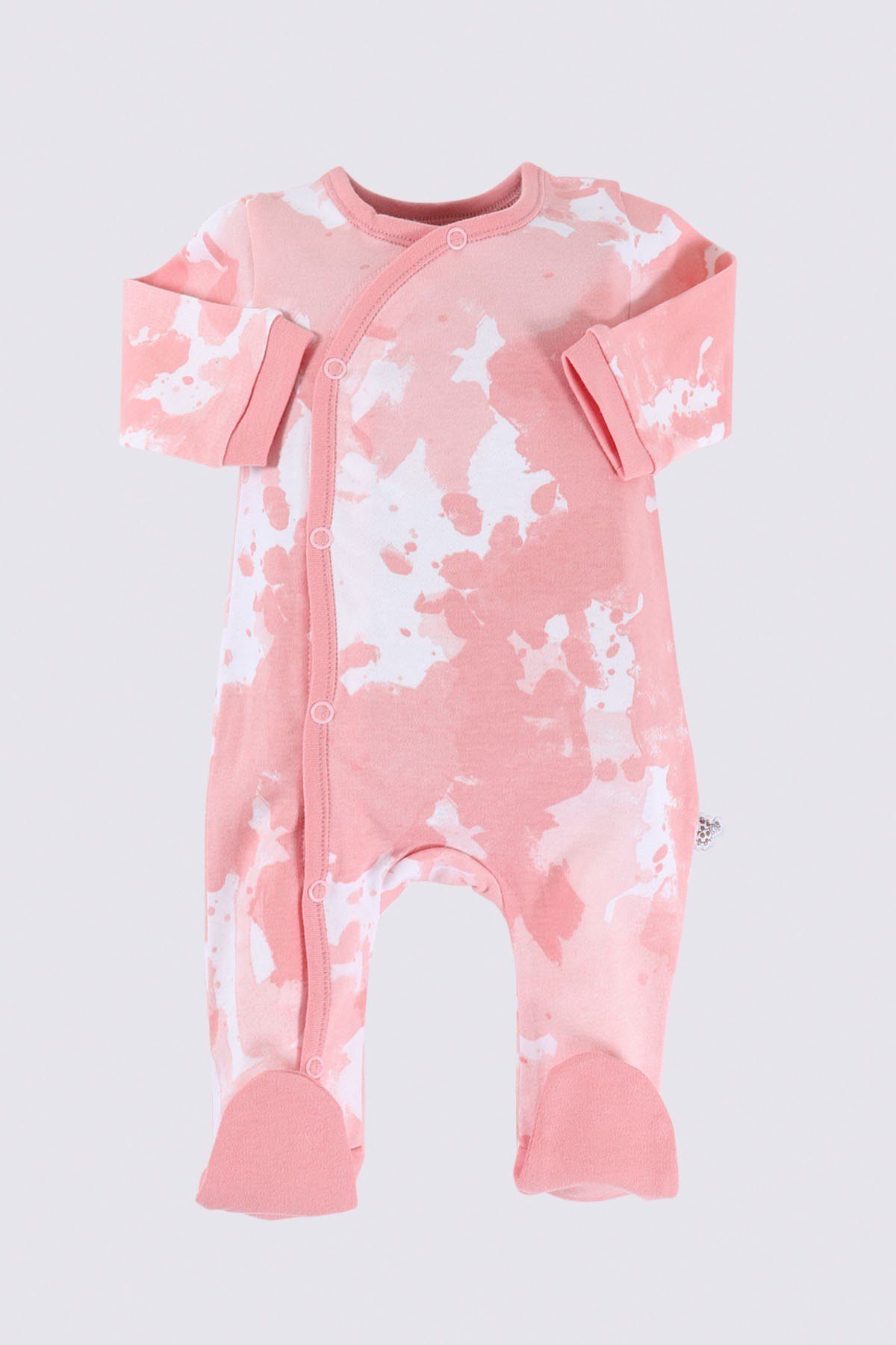 Strampler Bio ROSA Baby Bio-Baumwolle 100% Strampler Ecocotton aus Baumwolle bedruckt