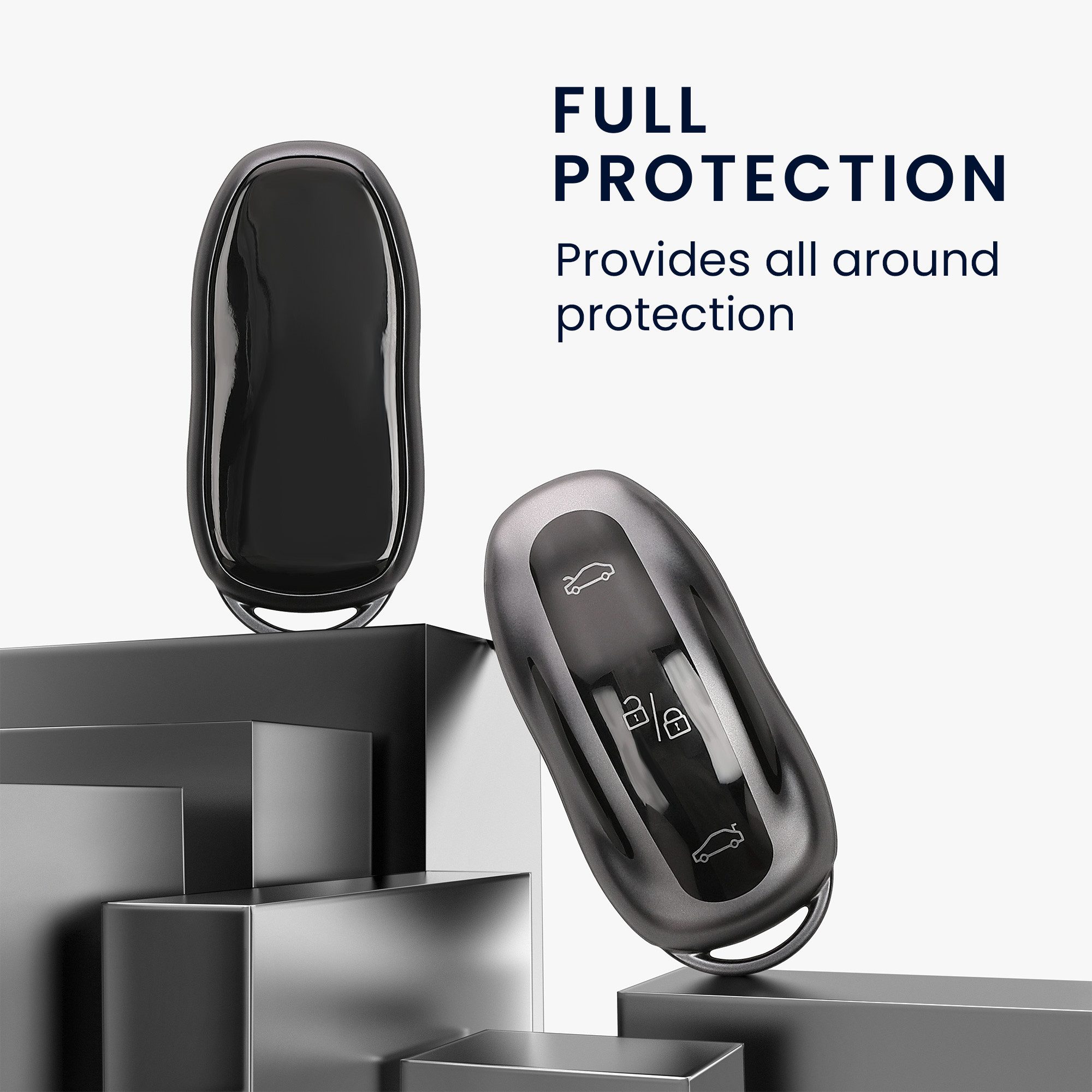 kwmobile Schlüsseltasche Autoschlüssel Hülle für Tesla (1-tlg), Schlüsselhülle Silikon Case Schlüssel Cover