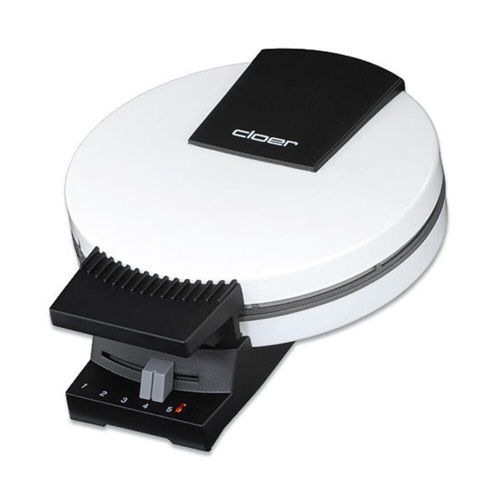 Cloer Waffelplatten Waffelautomat 171 930 W Function Line weiss, Metall, Aluminium-Druckguss, Waffelautomat, 20,00cm, Metall, Weiß