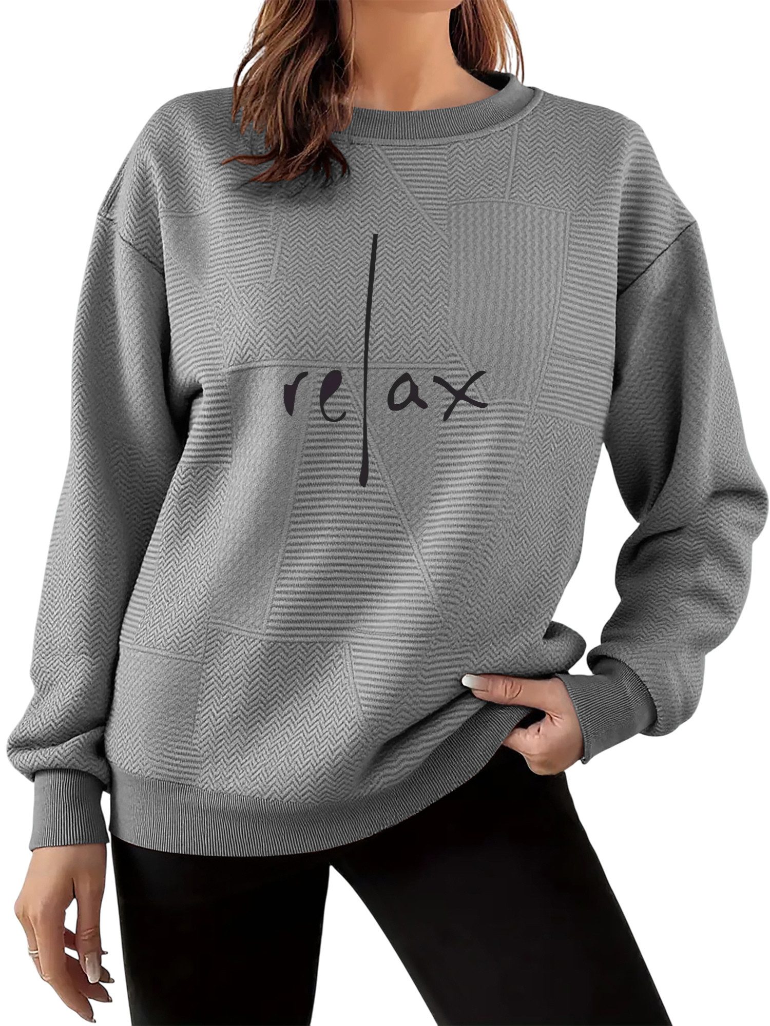 PYLIKE Rundhalspullover Damen Sweatshirt für Herbst günstig online kaufen