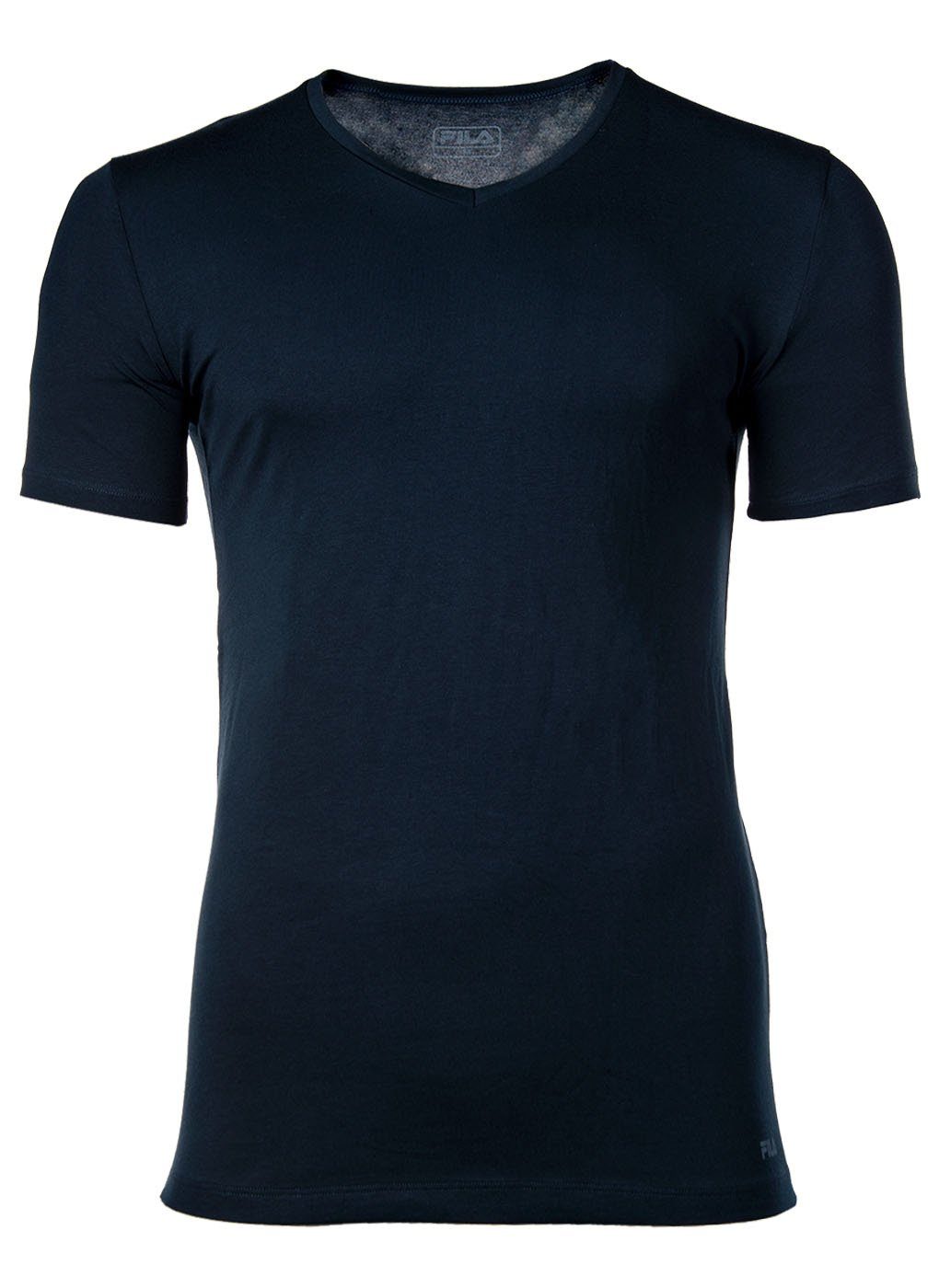 Fila Unterhemd Herren Unterhemd - V-Ausschnitt, Single Jersey Blau