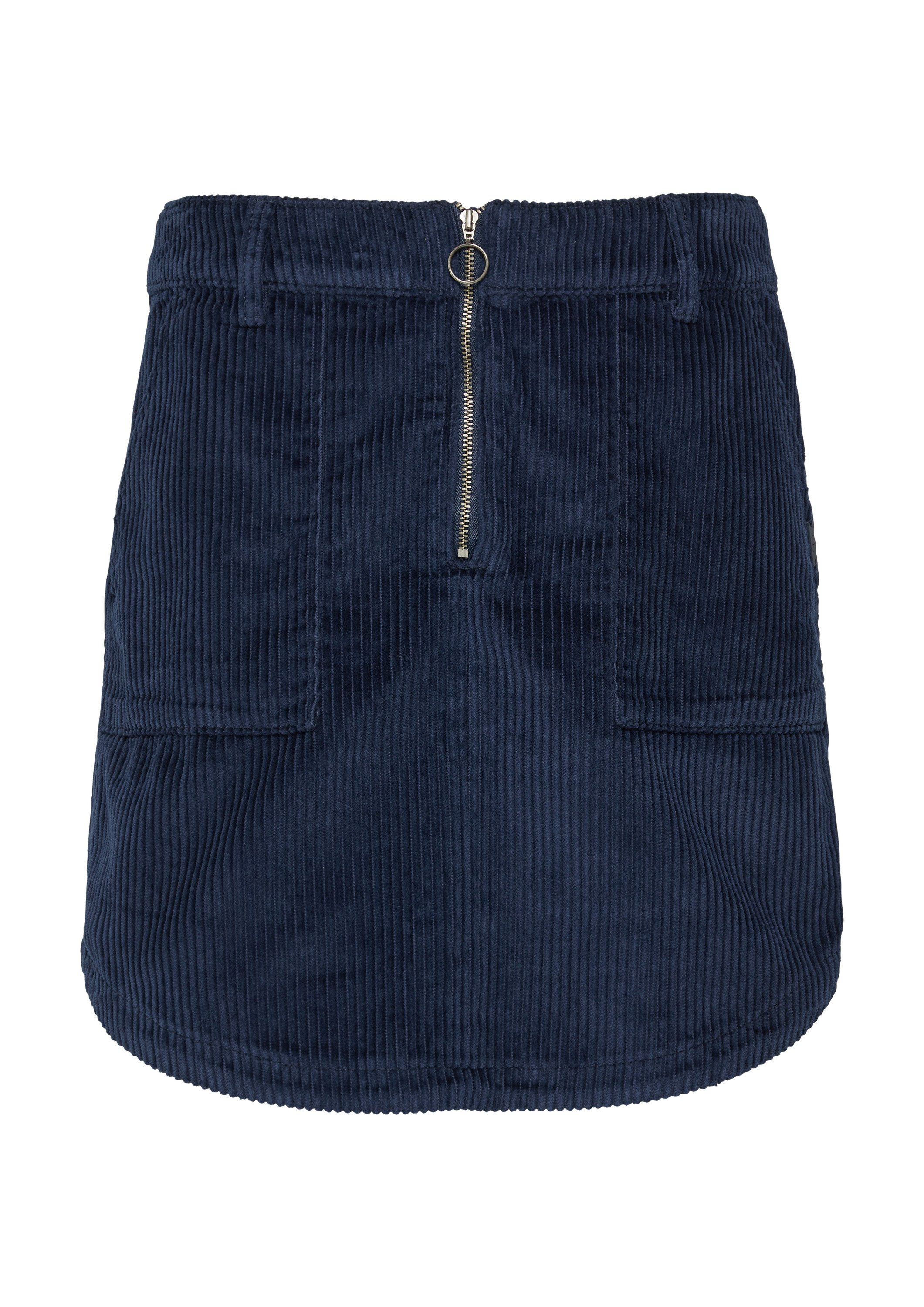 QS Minirock Rock Kurzer Cordrock mit Reißverschluss günstig online kaufen