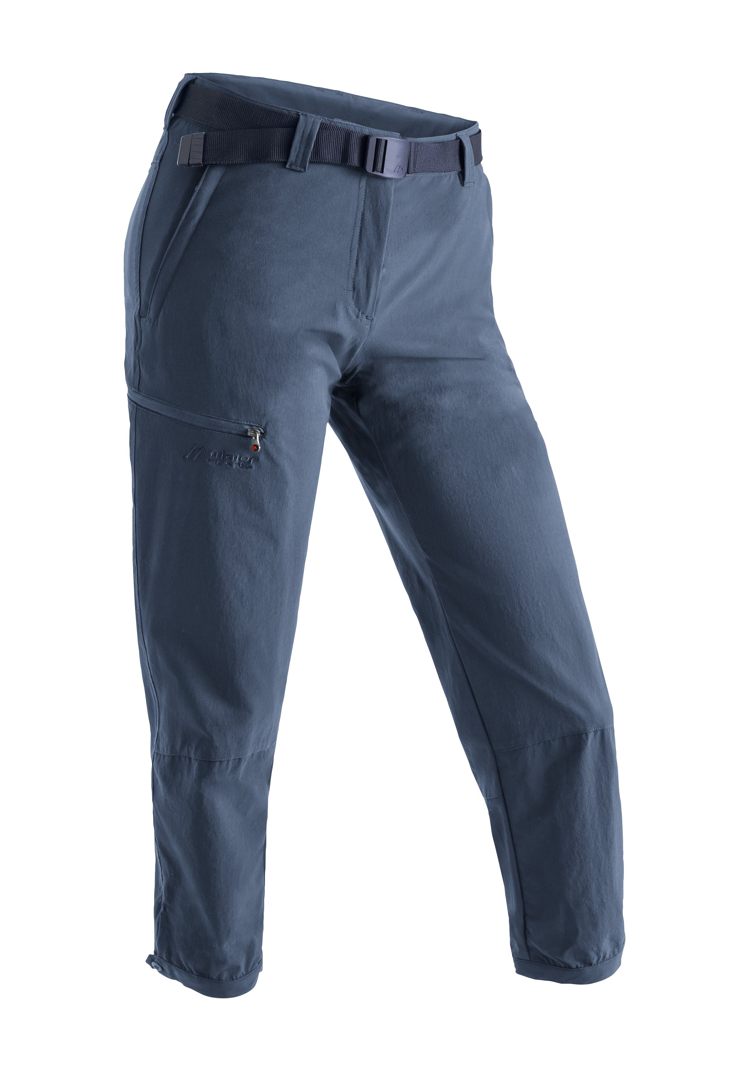 Maier Sports Funktionshose Lulaka jeansblau 7/8 Damen elastische Outdoor-Hose Wanderhose, und atmungsaktive
