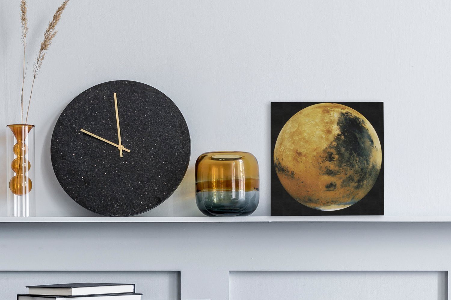 OneMillionCanvasses® für St), Bilder Leinwandbild Beigefarbener Schlafzimmer Wohnzimmer (1 Leinwand Mars, Planet