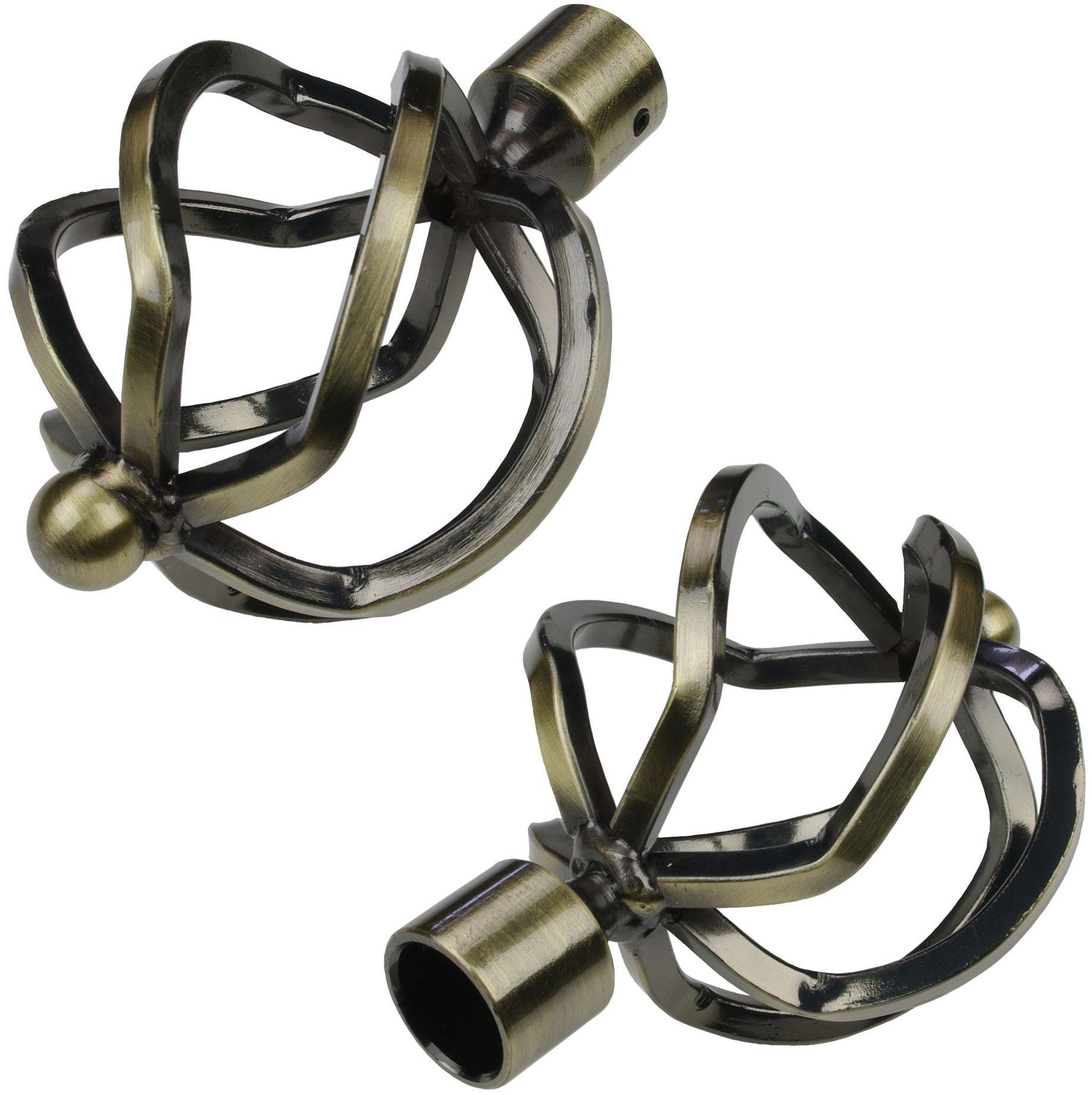 Liedeco Gardinenstangen-Endstück Helena, Gardinen, (Set, 2-St), günstig online kaufen