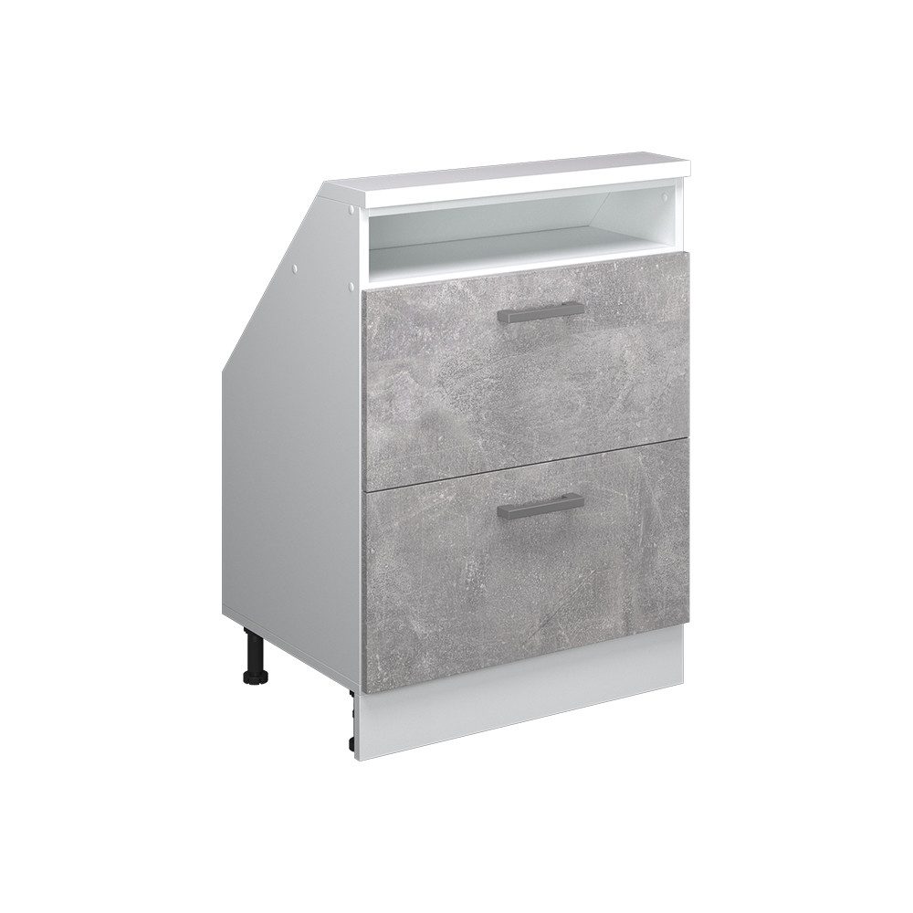 Vicco Unterschrank R-Line, Beton/Weiß, 60 cm günstig online kaufen