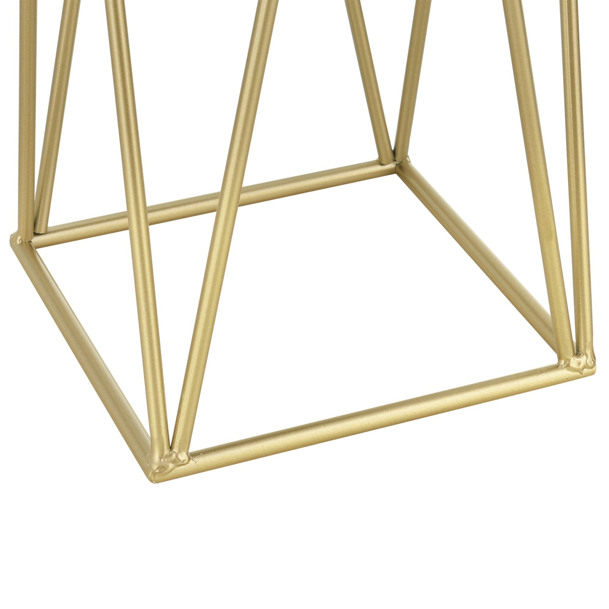 en.casa Blumenständer (2 St), »Lennik« Pflanzständer im 2er Set Metall Messingfarben