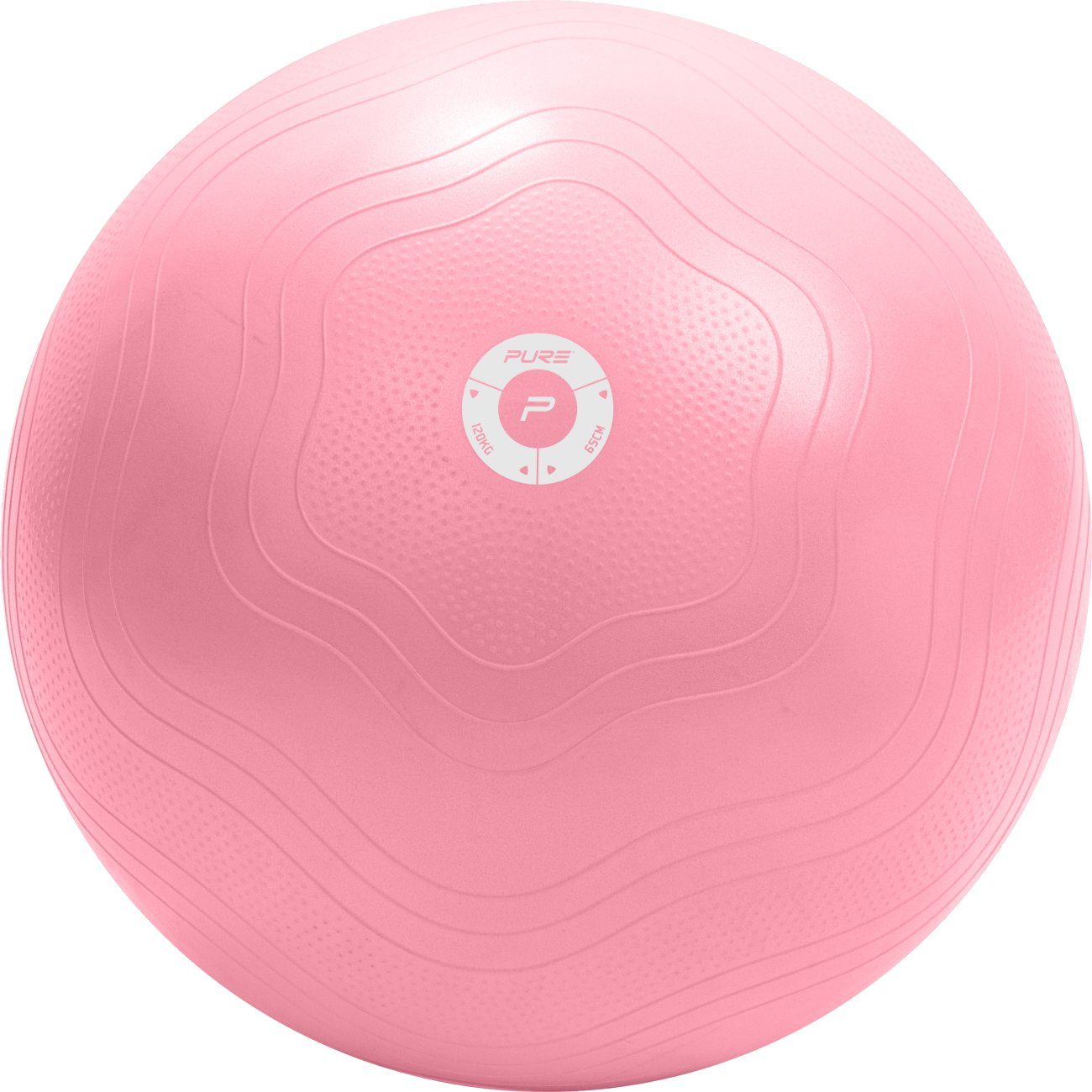 vidaXL Pure 2 Improve Gymnastikball YOGA, Anti-Burst PVC, mit Handpumpe Rosa