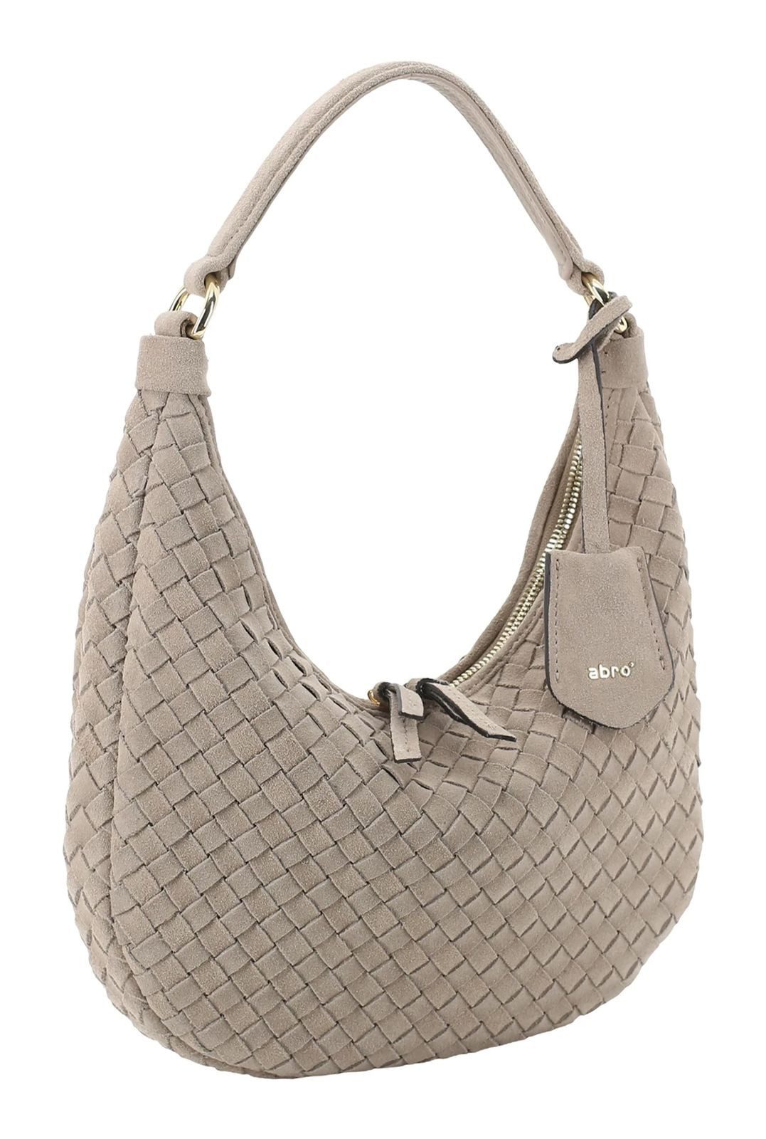 Abro Schultertasche Hobo Bag Nana Mini, aus echtem Rindsleder