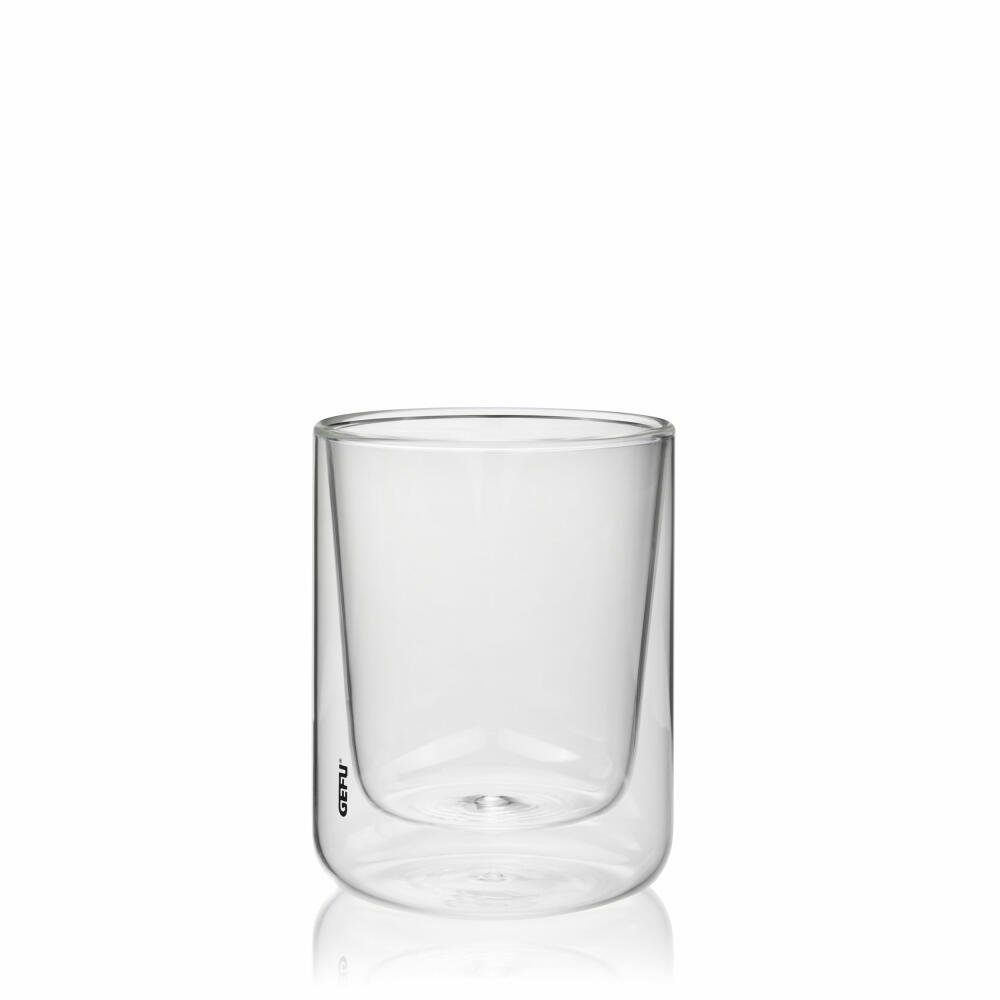 GEFU Thermoglas Mira 2er Set, 235 ml, 2-tlg., Borosilikatglas, doppelwandig