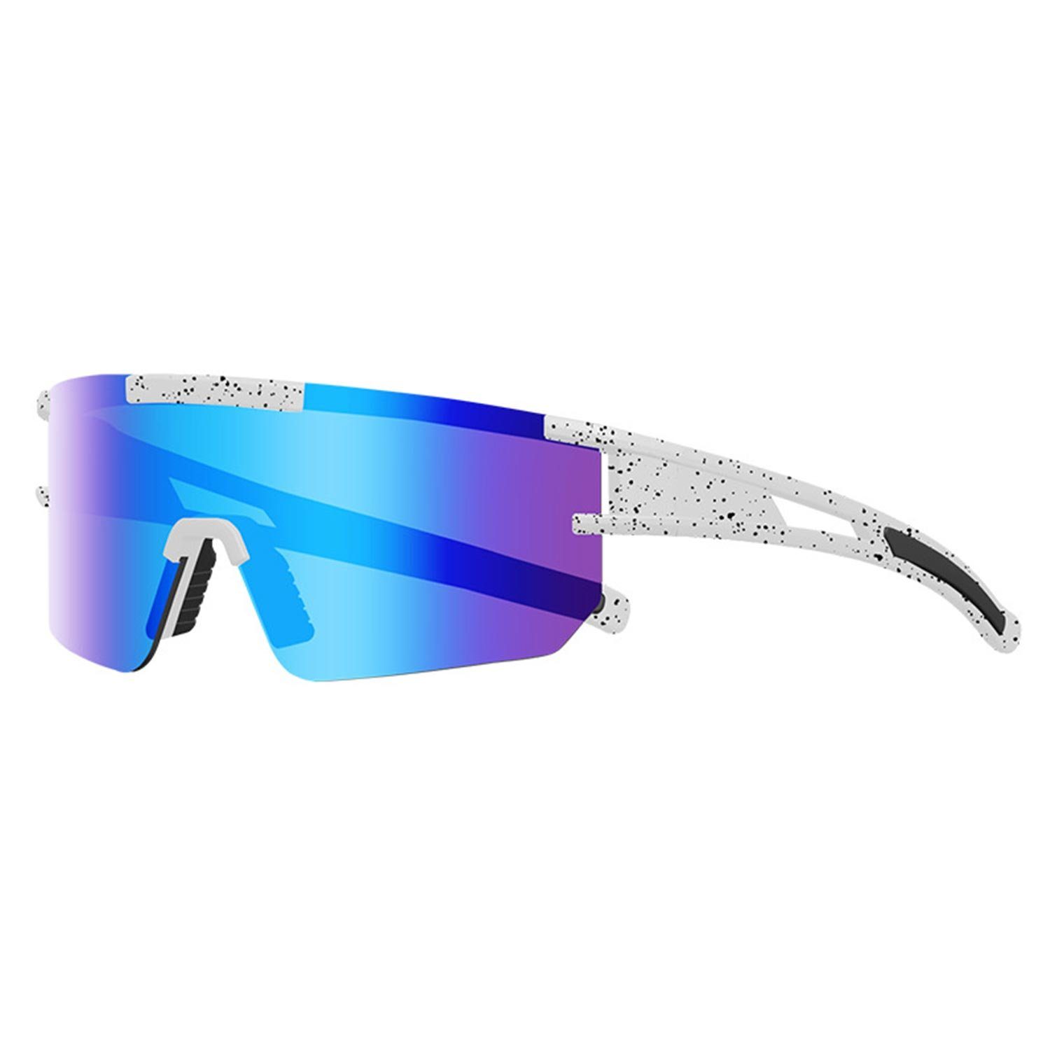 MAGICSHE Fahrradbrille Polarisierte Sonnenbrille, UV400- Maximaler Schutz Weiß
