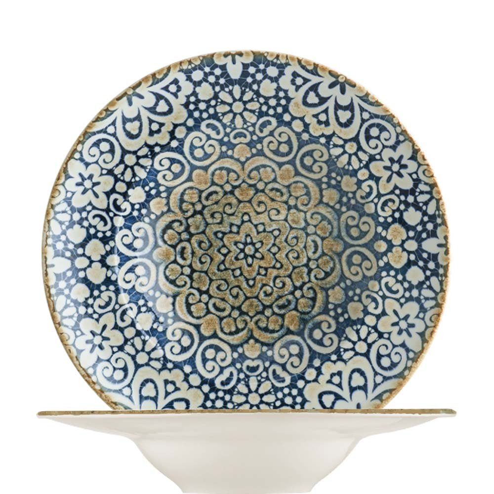 Bonna Pastateller Alhambra, Banquet Pastateller 28cm 400ml Premium Porzellan Blau 1 Stück