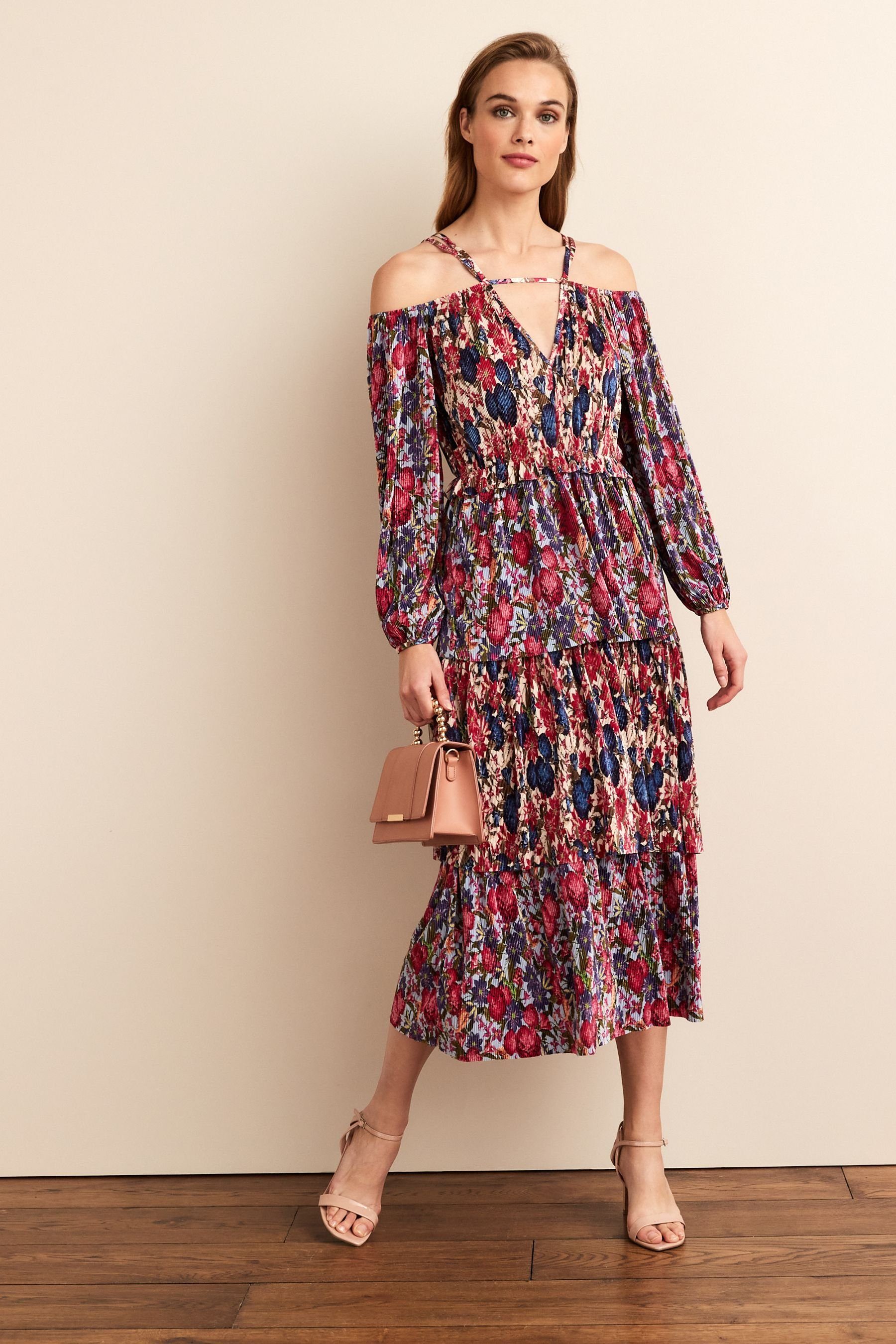 Springfield Damen Maxikleid – Langarm Mit Frontschlitz, Aus Der Kollektion Culpables, Lässig & Urban