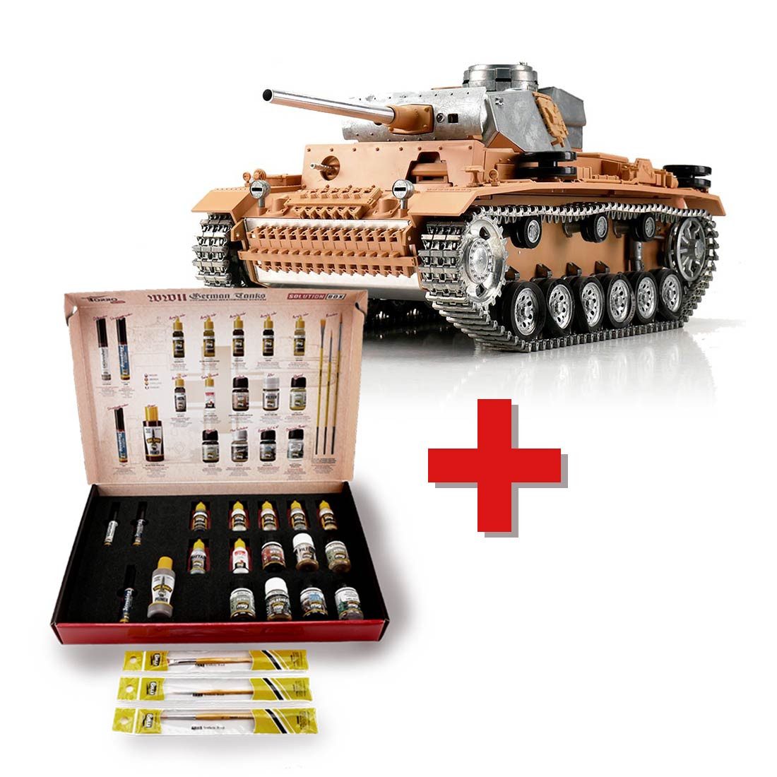 Torro RC-Panzer 1/16 RC Panzer III unlackiert IR + Solution Box