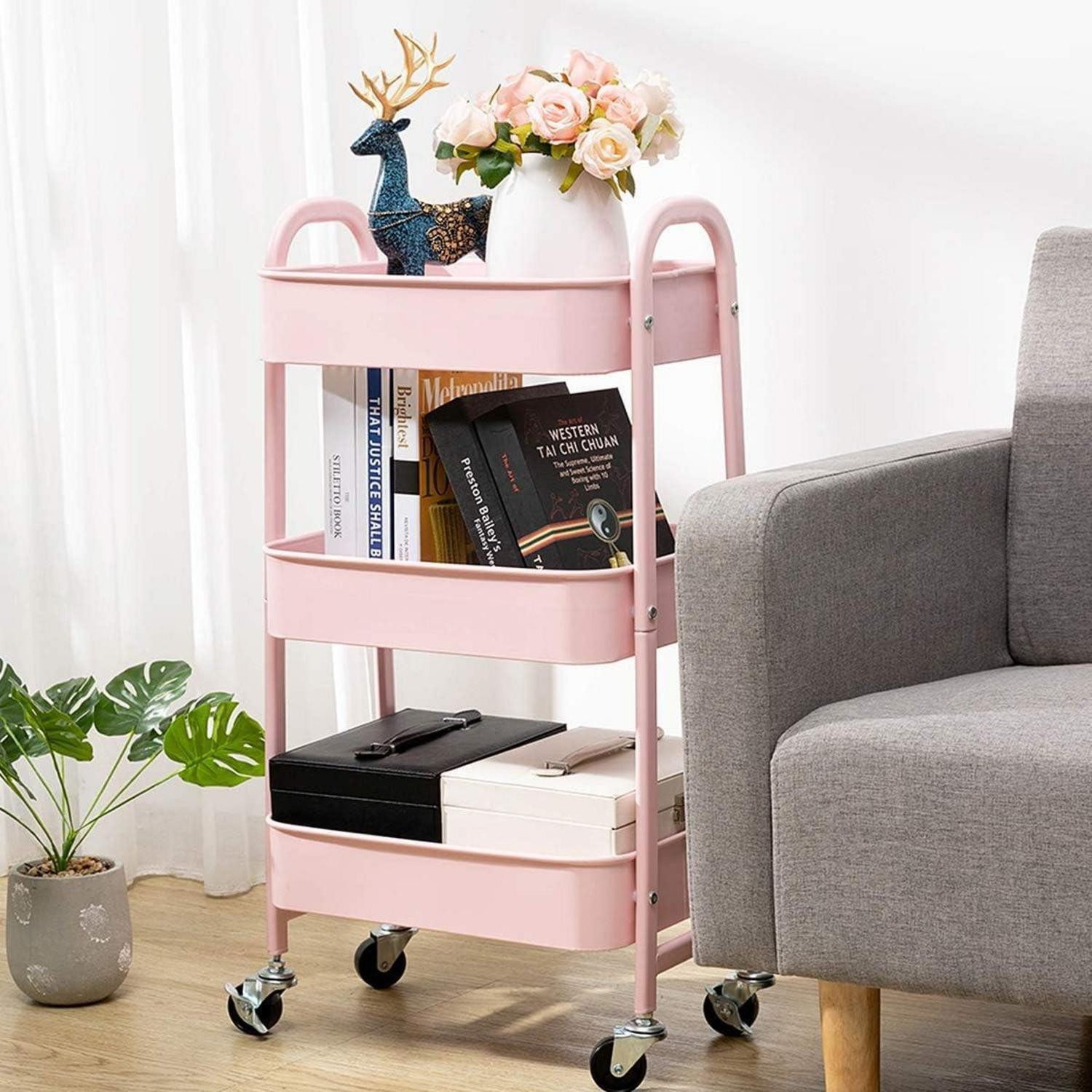LuxusKollektion Servierwagen Rollwagen Metall 3 Etagen Aufbewahrungswagen Servierwagen Organizer