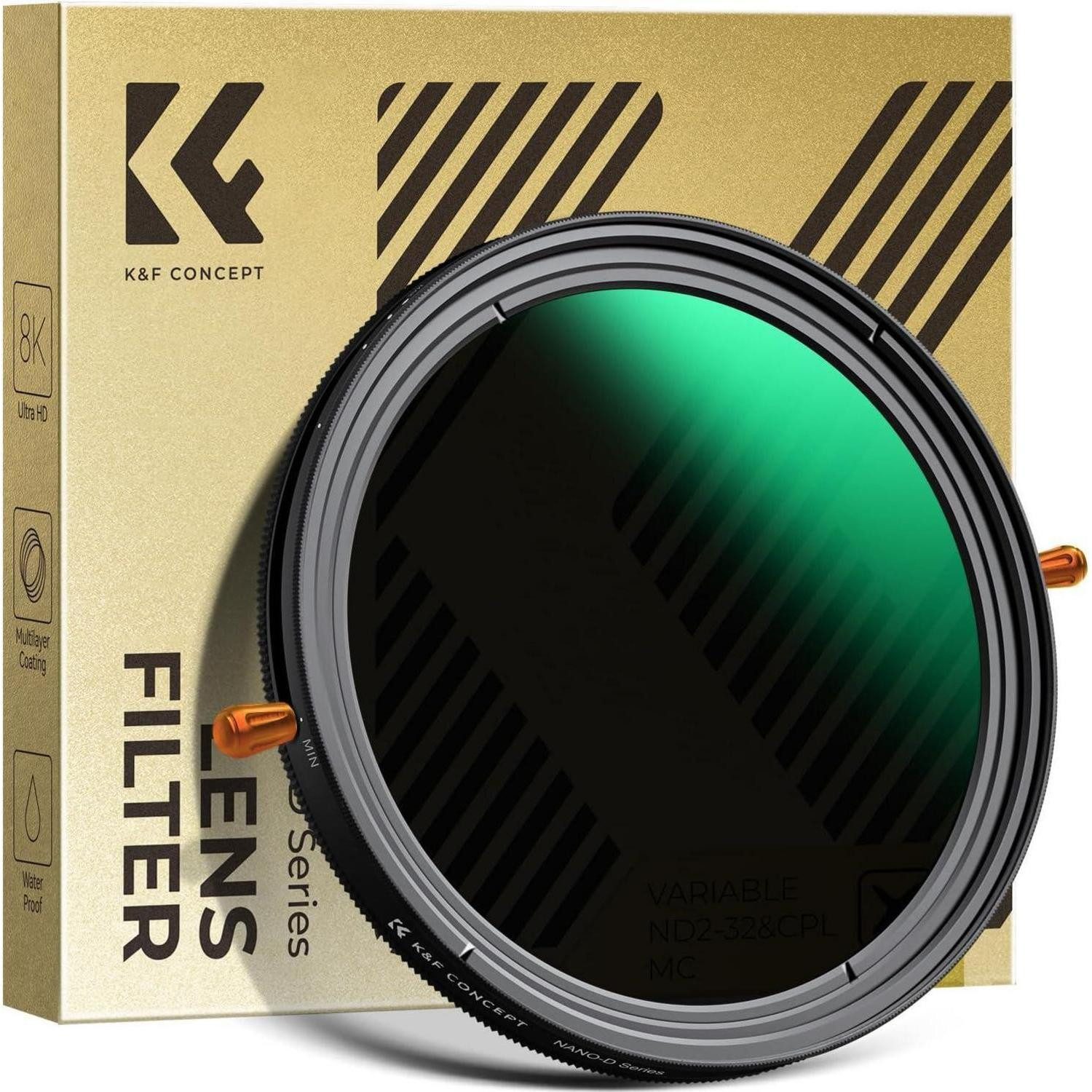 LuxusKollektion Nano-D Serie ND Filter 82mm CPL&ND2-ND32 Multifunktionaler Grau- und Серый фильтр