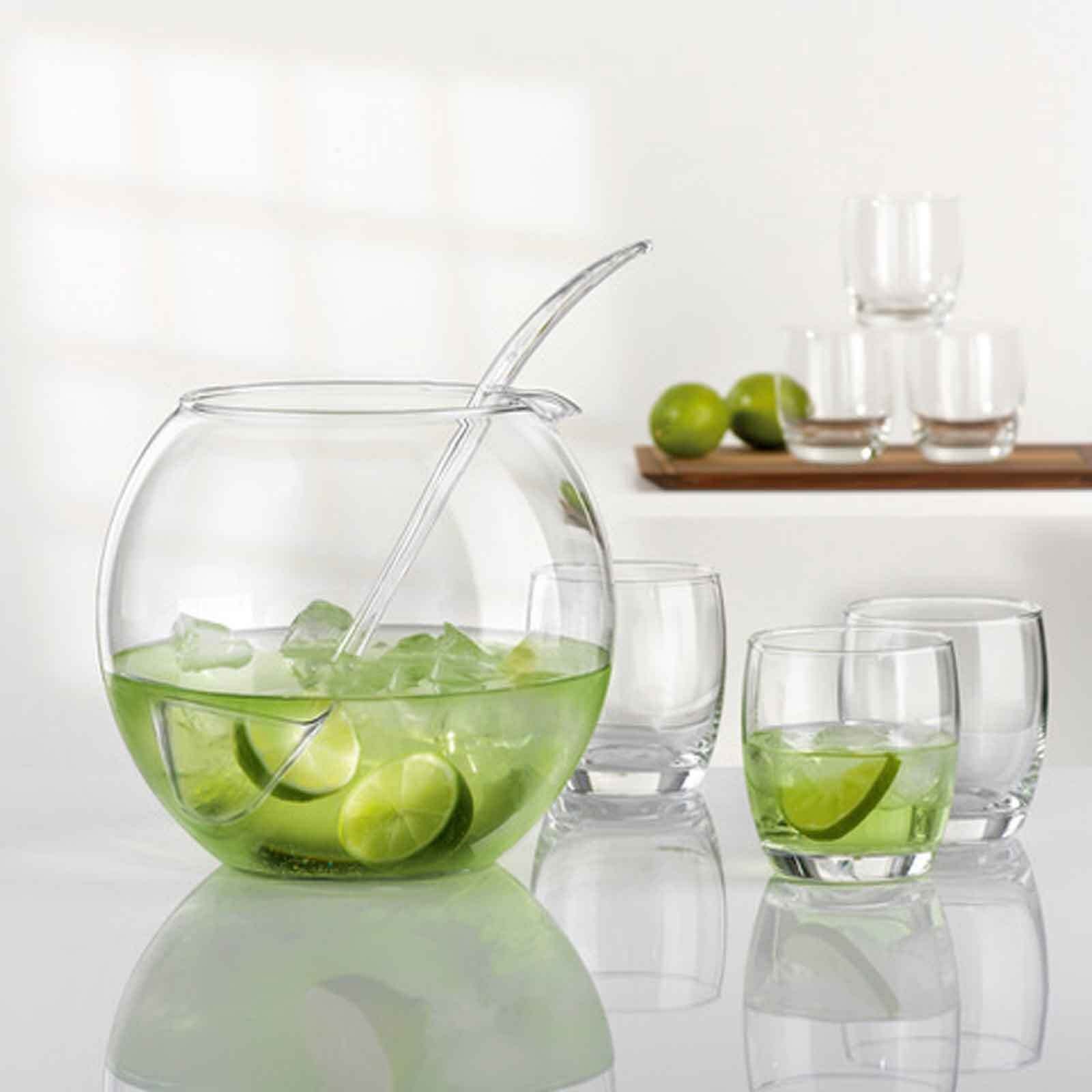 BOHEMIA SELECTION Gläser-Set Libera Bowlegefäß + Gläser 8er Set, 8-tlg., Glas