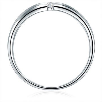 Trilani Silberring Verlobungsring aus 925 Sterling Silber, mit Topas