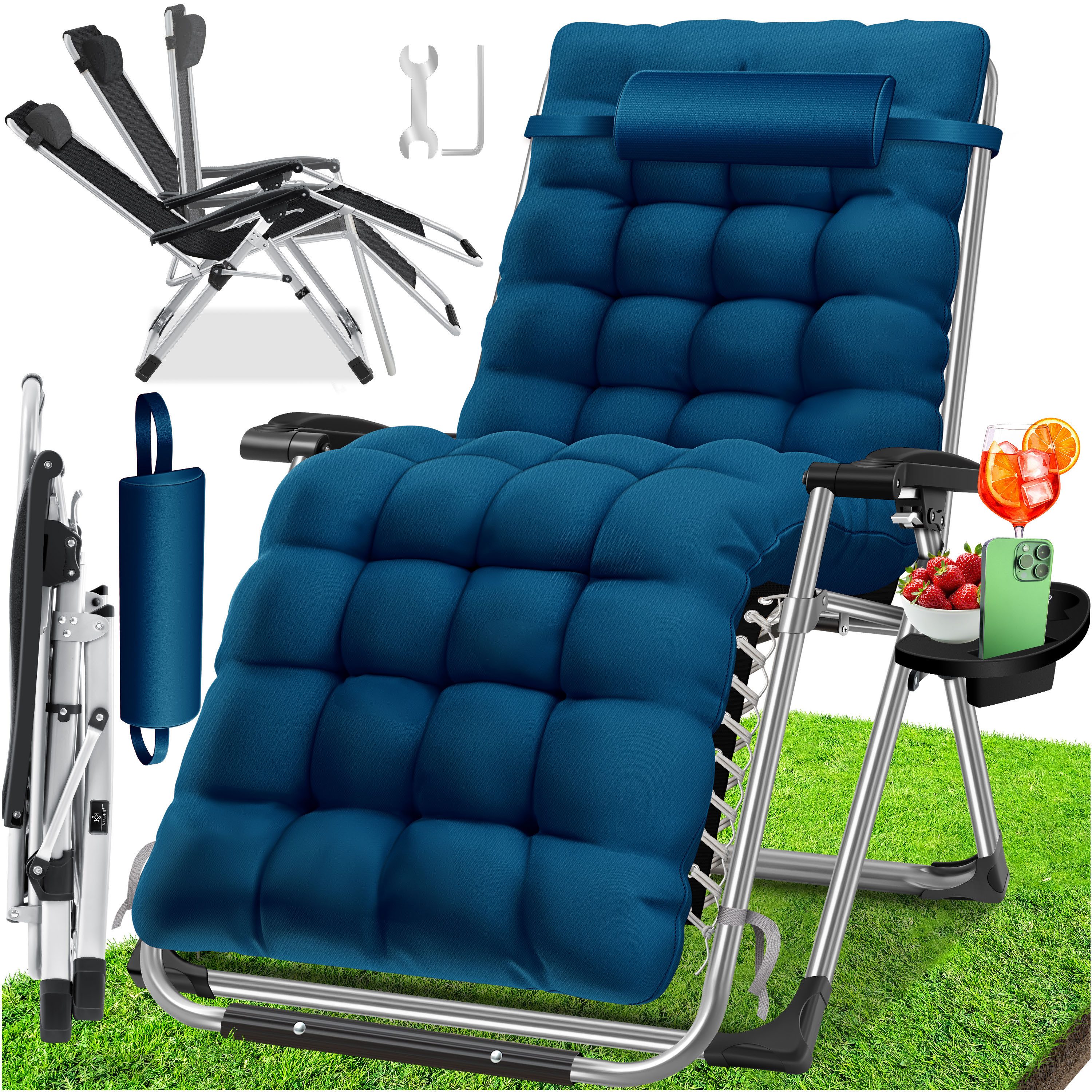 KESSER Gartenliege, Sonnenliege Liegestuhl Klappbar + günstig online kaufen