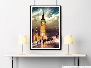 Sinus Art Poster 90x60cm Poster Urbane Fotografie Big Ben bei Sonnenaufgang London England