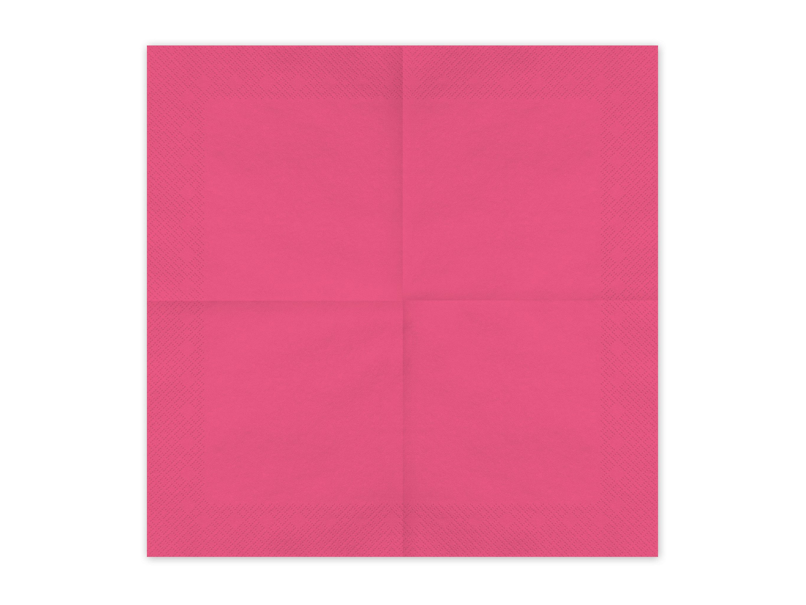 partydeco Papierserviette, Servietten Papier 33x33cm 2-lagig 20 Stück Pink