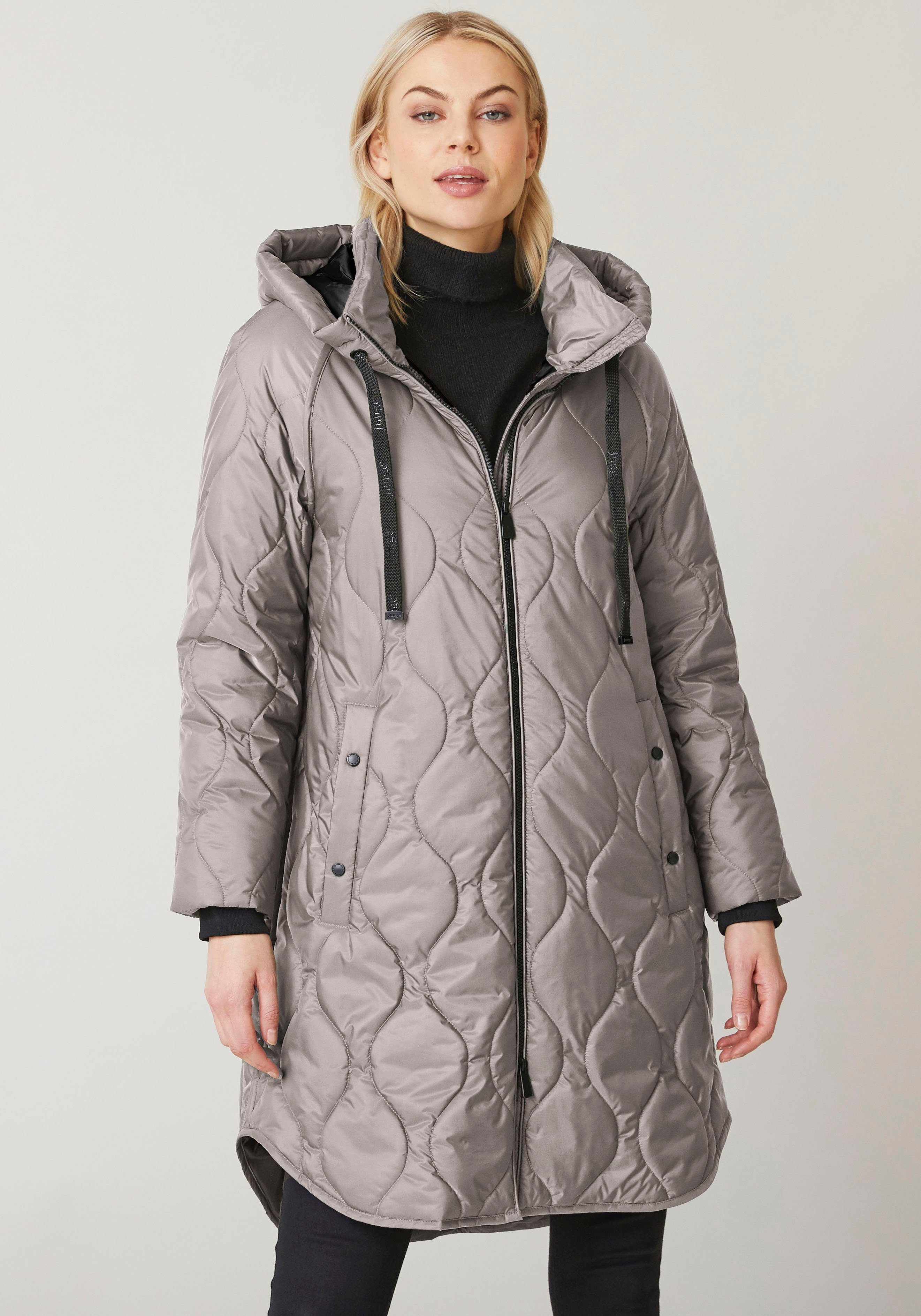 Junge Danmark Winterjacke Ida mit mit Champagne Kapuze Kordelzug