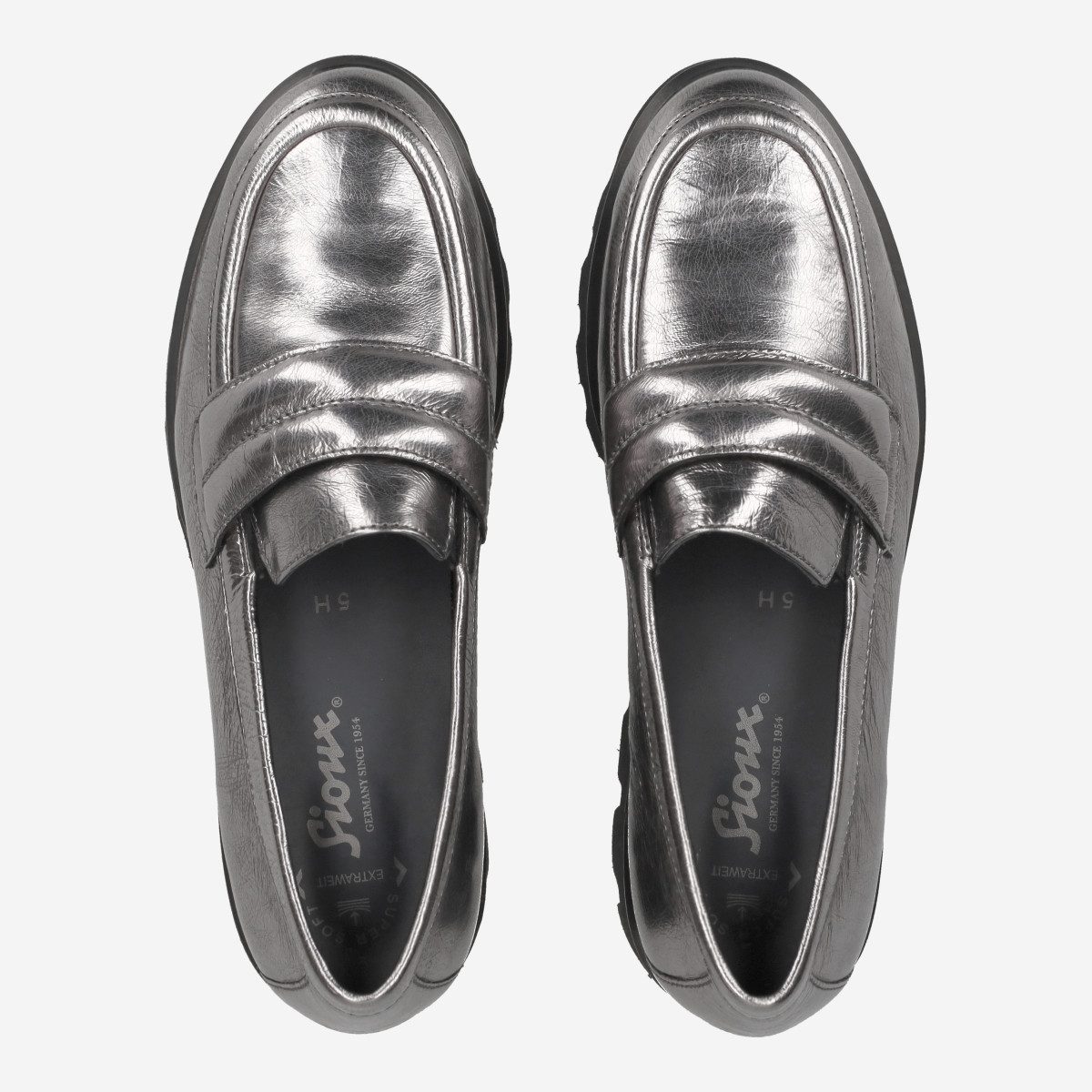 SIOUX Sioux 69636 MEREDIRA-726-H, Slipper & Mokassin, Silber, Damen Slipper