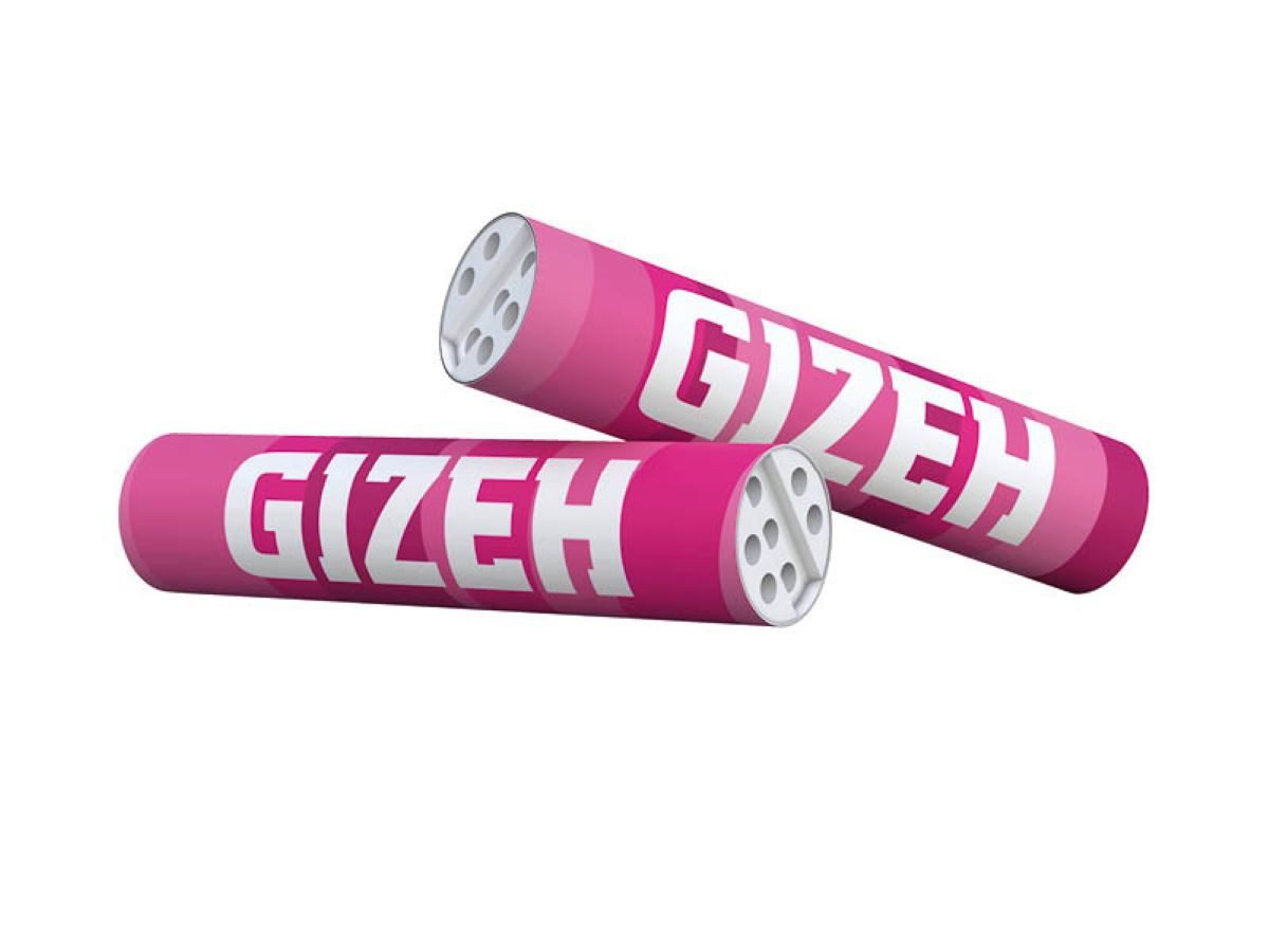 Gizeh Aktivkohlefilter Rainbow oder Pink 6mm mit Kokoskohle, 50 Stück + Jointhülle, made in Germany Dreherfilter, Original 6mm Gizeh Filter