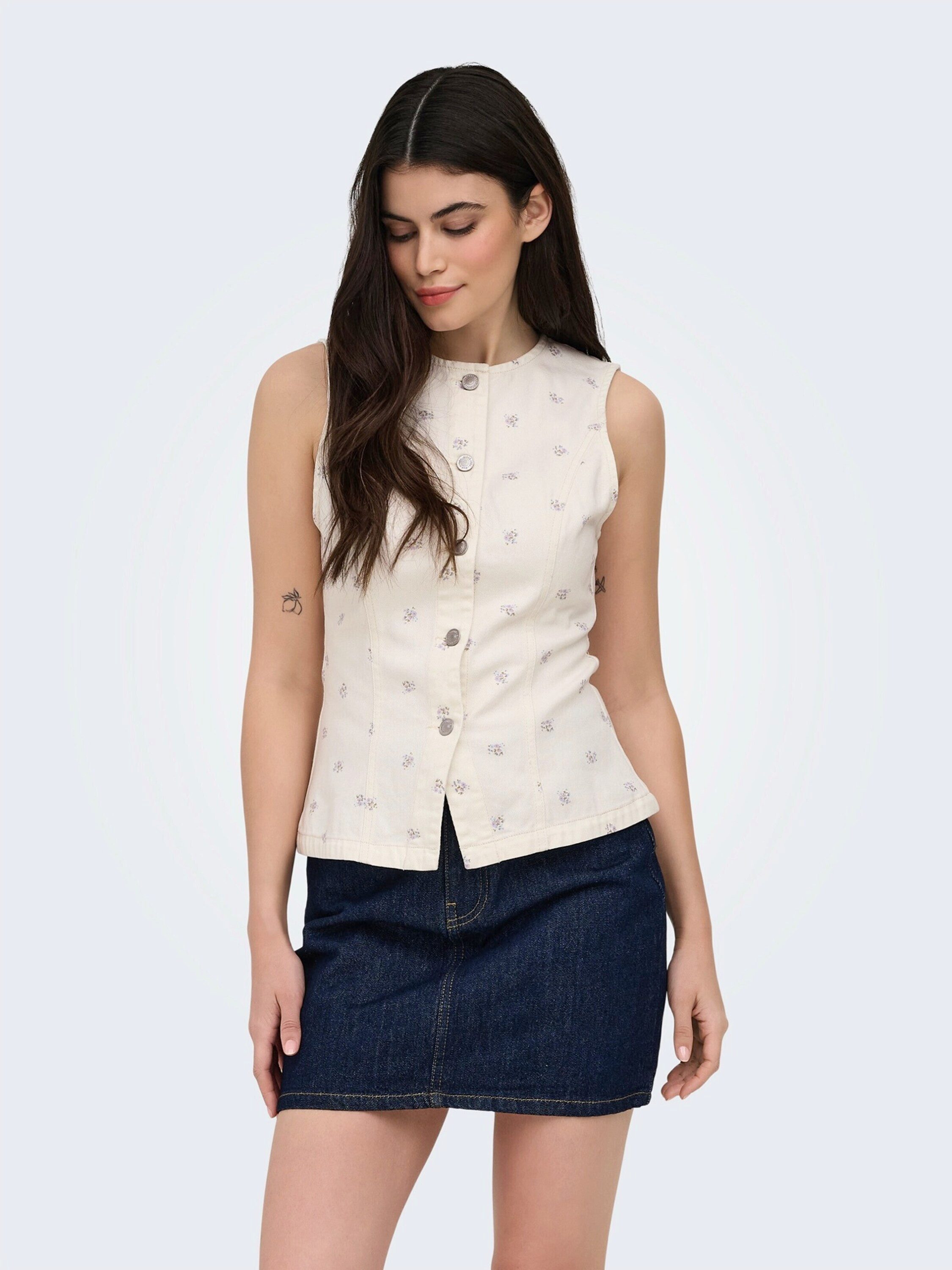 ONLY Jeansweste ONLNAOMI (1-tlg) Plain/ohne Details