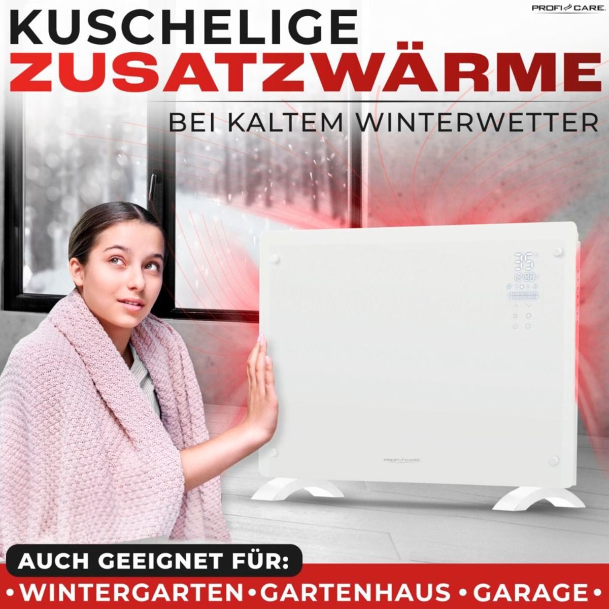 ProfiCare Heizgerät PC-GKH 3118 Glas Konvektorheizung