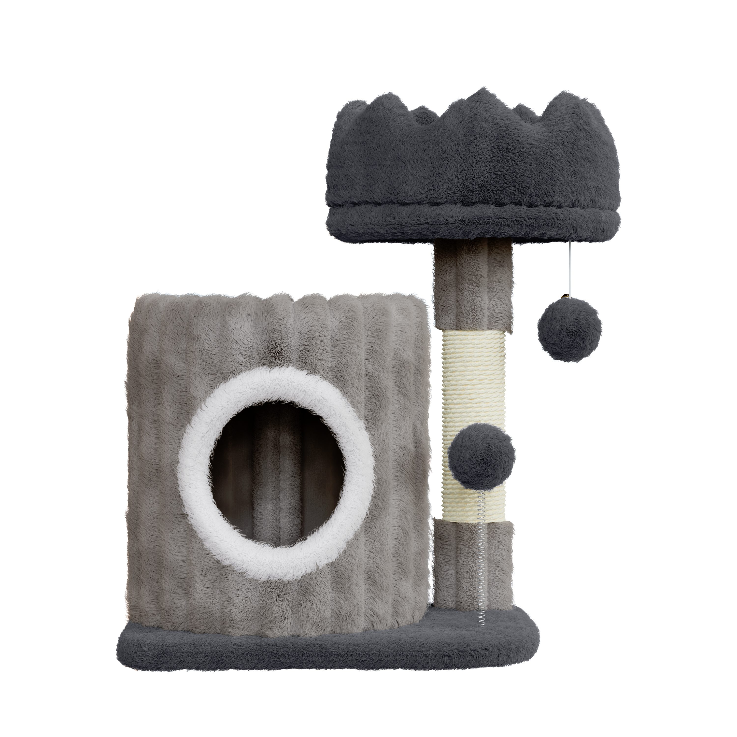Dogat Kratzbaum Katzenbaum für Katzen, Kletterbaum mit Spielzeug, kompakt, günstig online kaufen