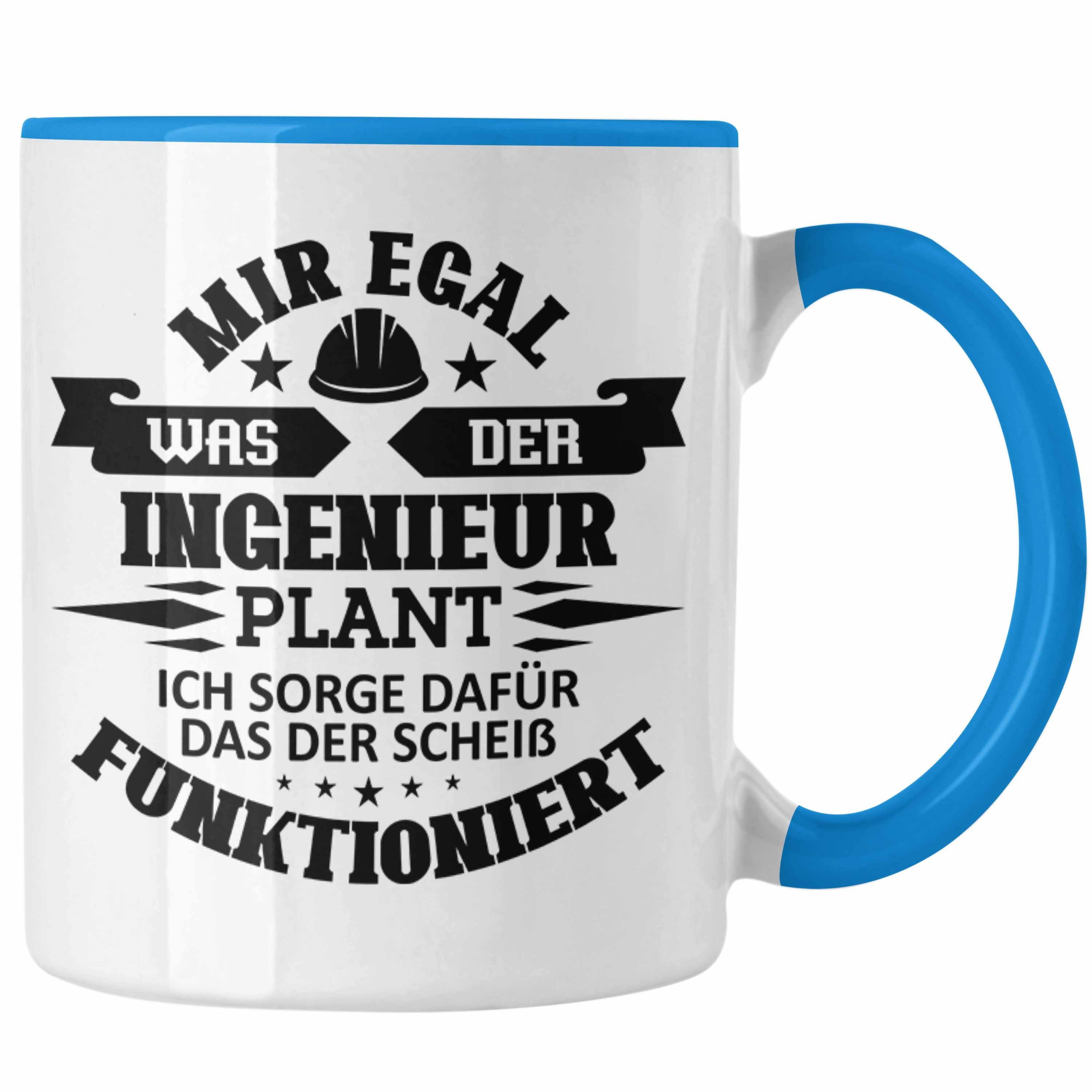 Trendation Tasse Trendation - Zerspanungsmechaniker Tasse Geschenk Zerspaner Fräser und Blau