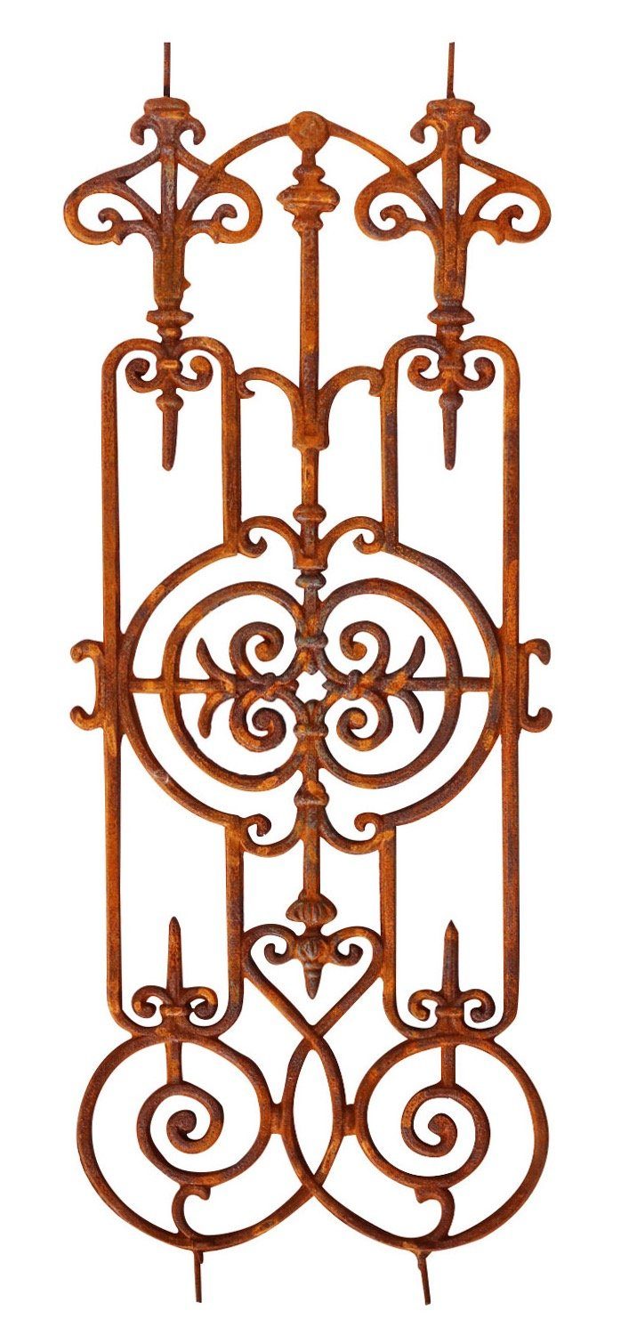 Aubaho Dekoobjekt Gitter Garten Zaun Treppen Balkon Geländer Eisen Antik-Stil Rankhilfe