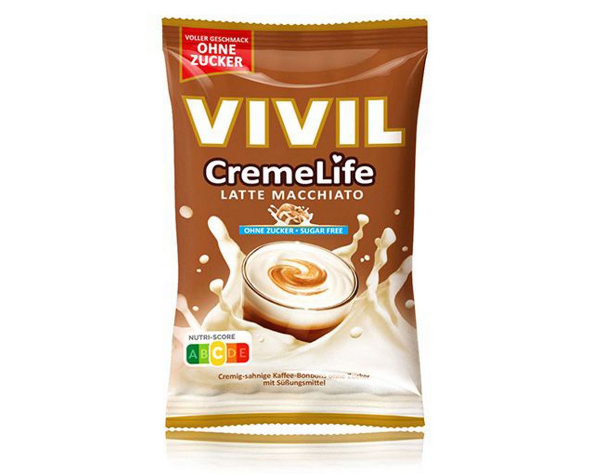VIVIL Süßigkeit, Vivil Creme Life Latte Macchiato Lutschbonbons zuckerfrei 90g