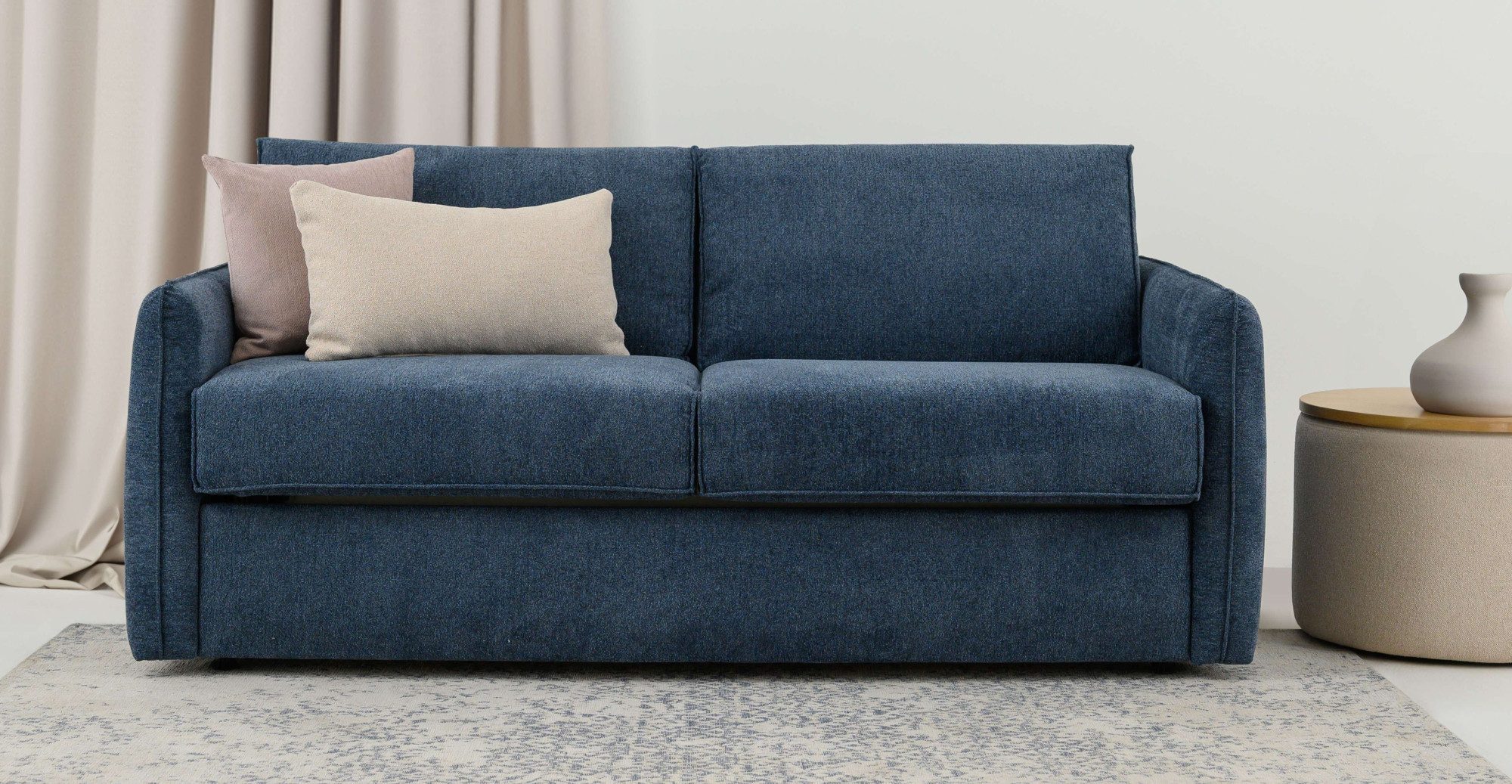 OTTO home Schlafsofa Bergamons, 2-Sitzer, mit Dauerschlaffunktion, inkl. Federkernmatratze, Lattenrost